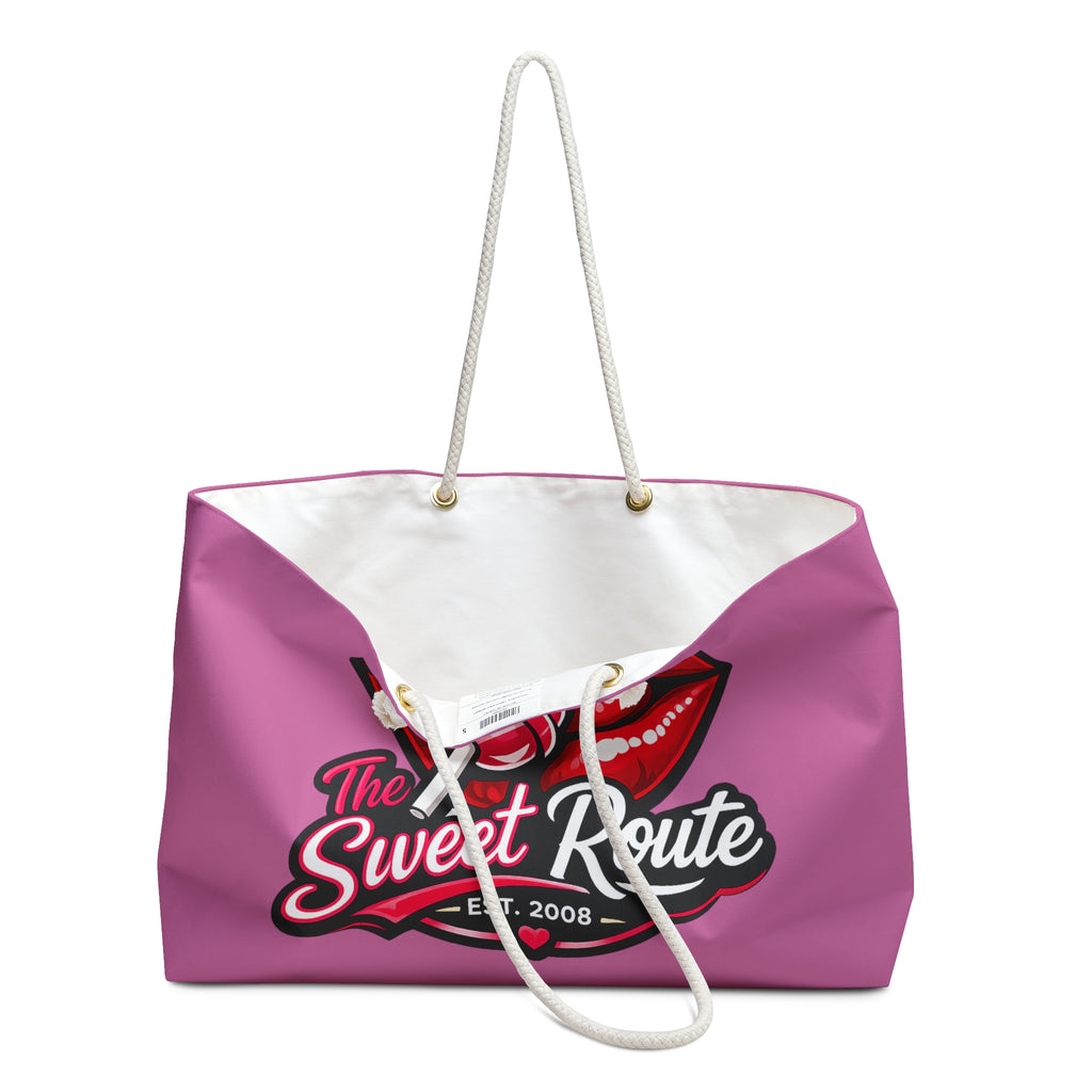 Sweet Route Logo Pink Weekender Bag