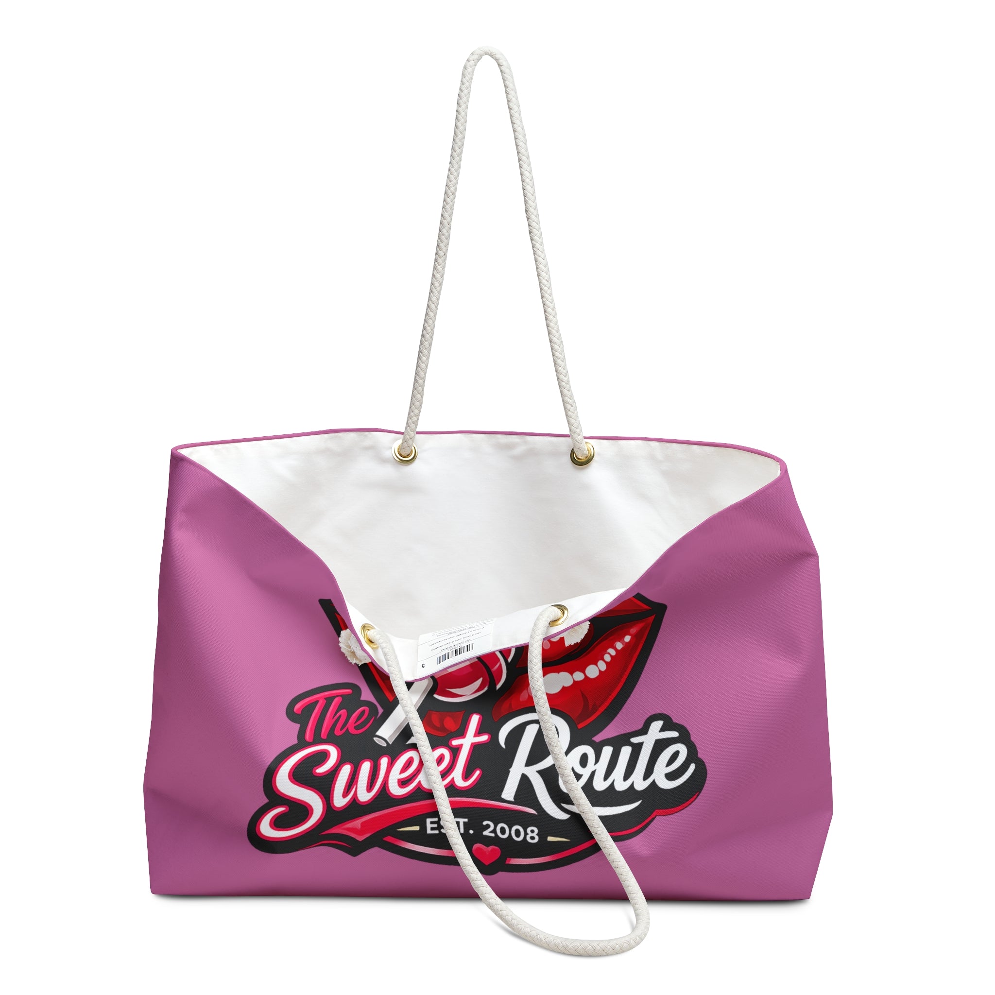 Sweet Route Logo Pink Weekender Bag