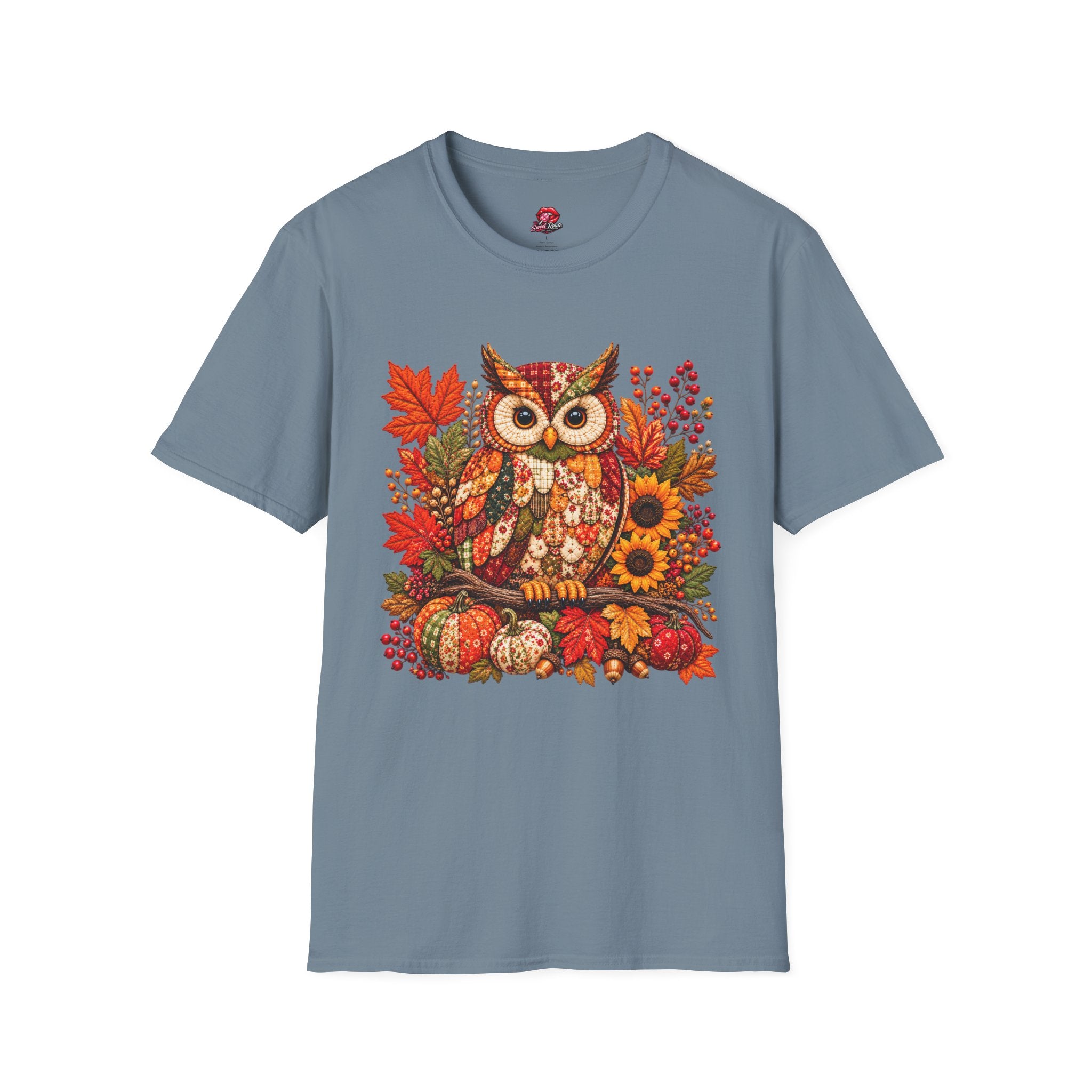 Quilted Style Autumn Owl T-Shirt