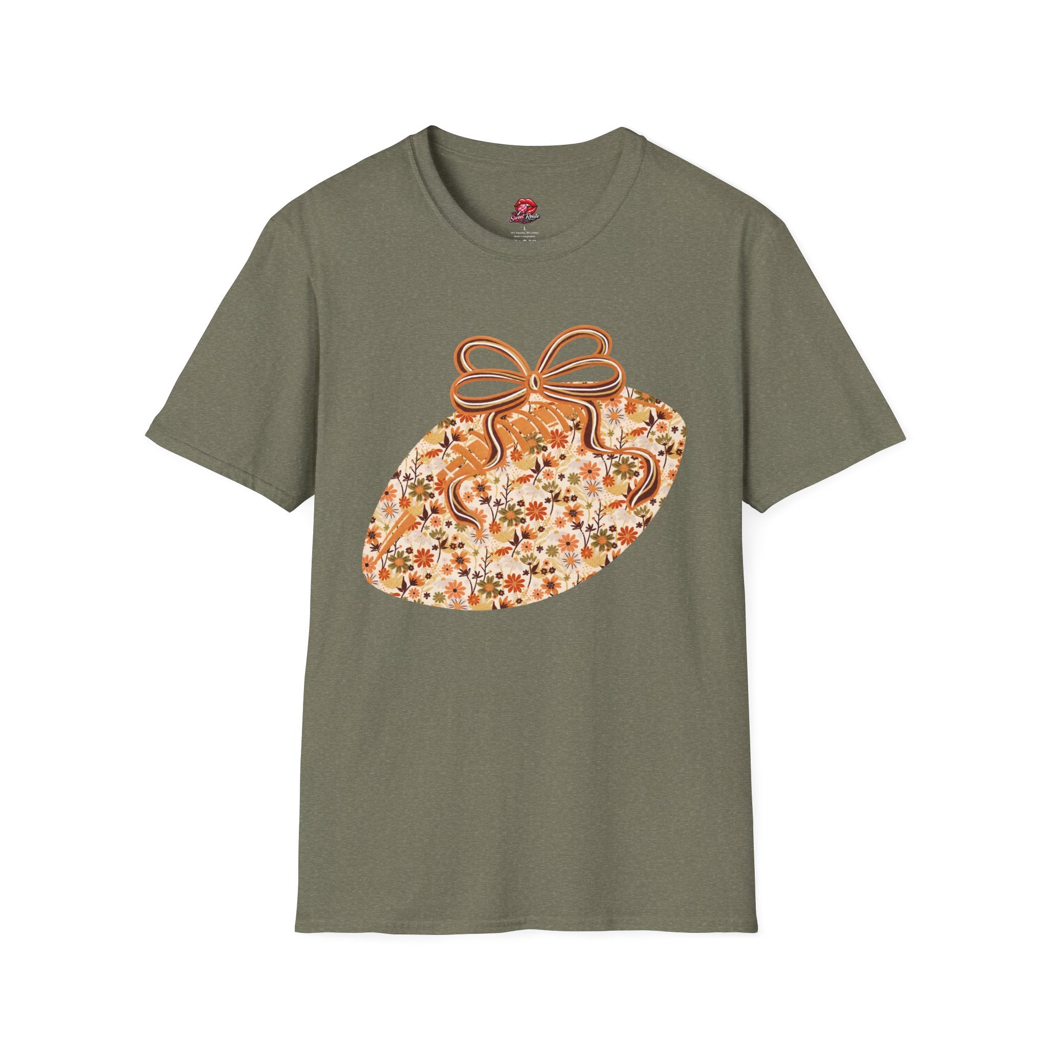 Floral Pumpkin Bow T‑Shirt