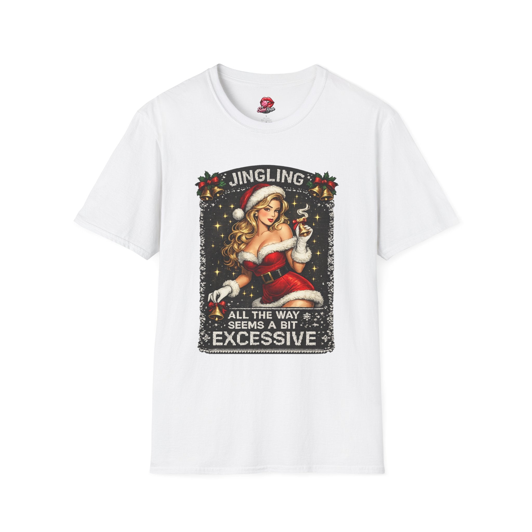 Jingling Pinup Santa Girl T-Shirt
