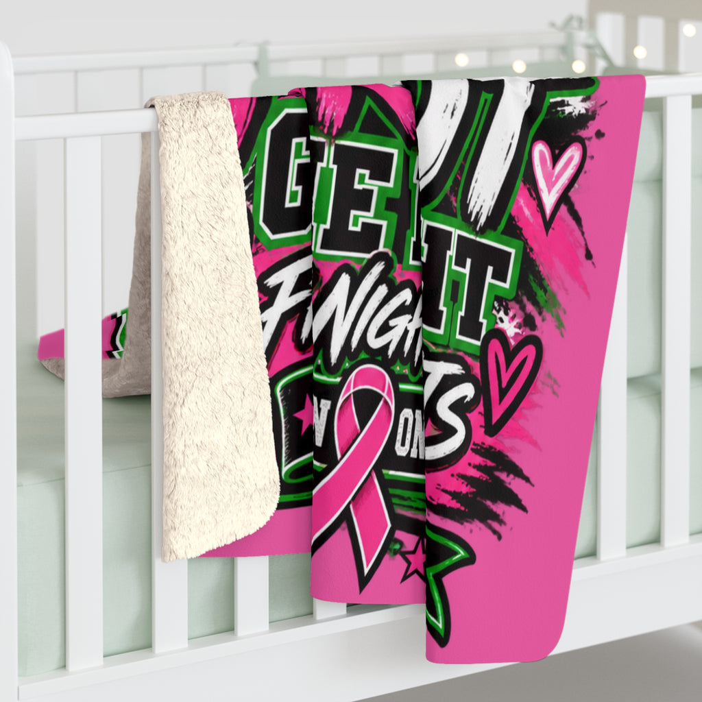 Monahans Loboes Pink Out Game Night Sherpa Blanket