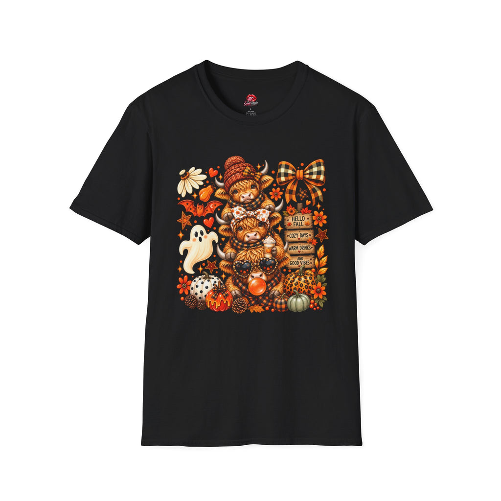 Fall Stacked Highland Cow T-Shirt