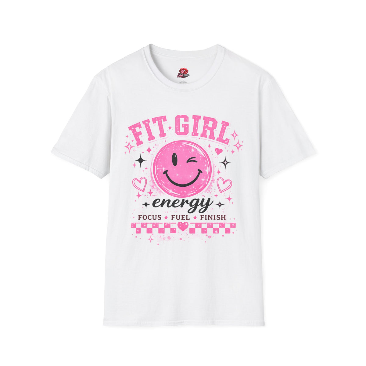 Fit Girl Pink Smiley Fitness Tee