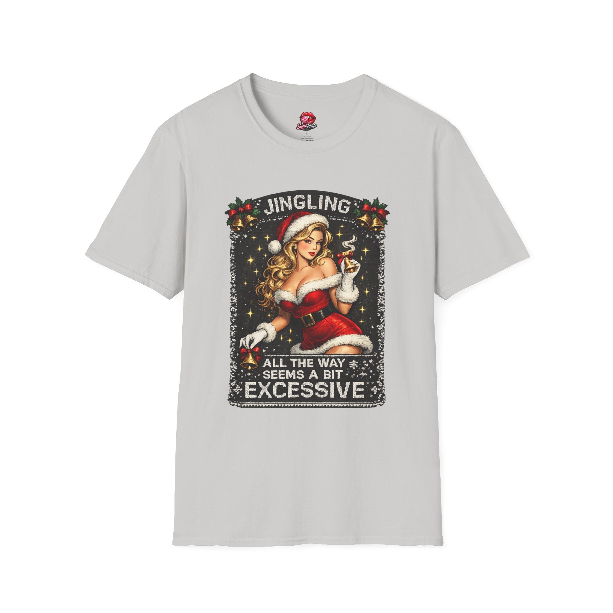 Jingling Pinup Santa Girl T-Shirt