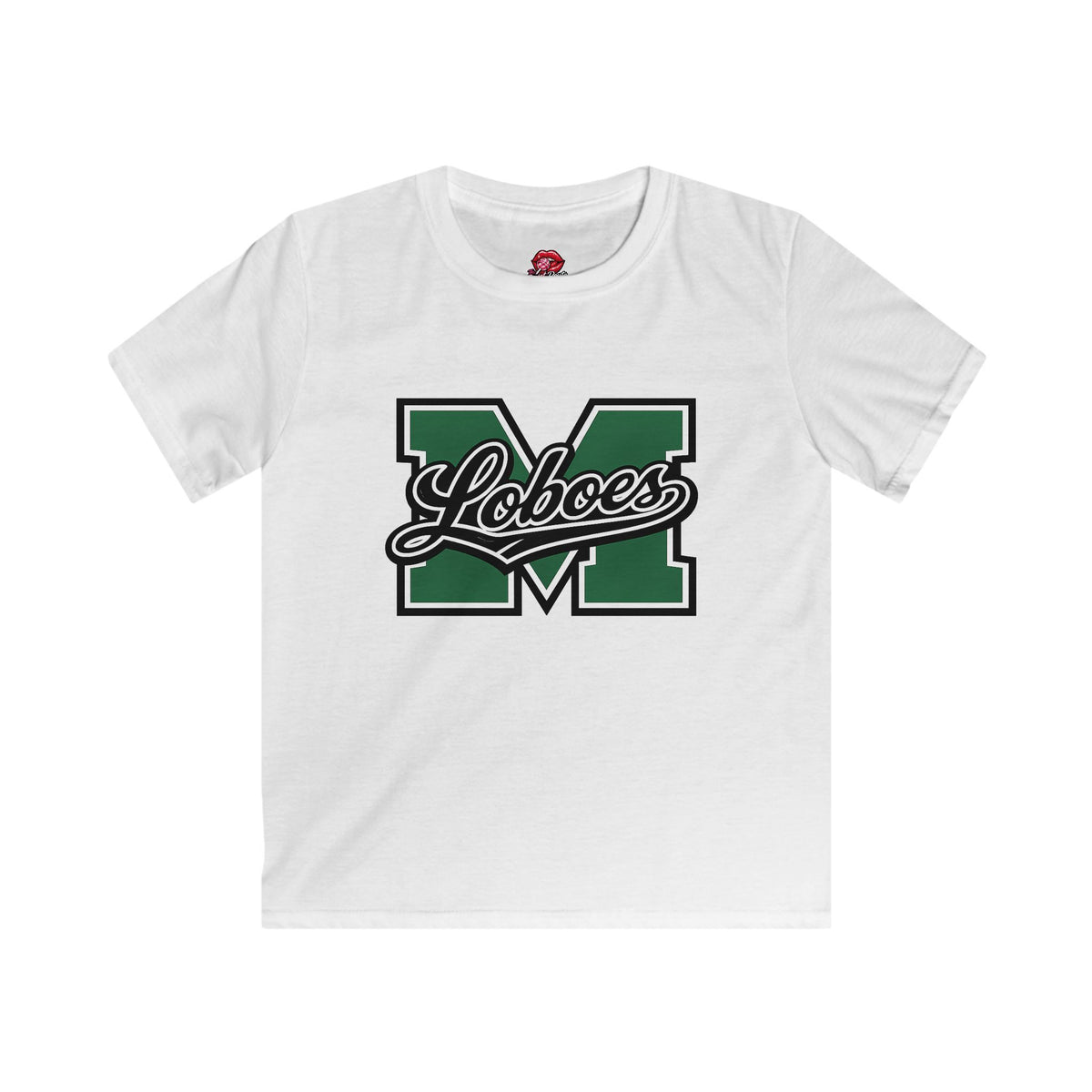 Green 'M' Loboes School Spirit Kids Shirt