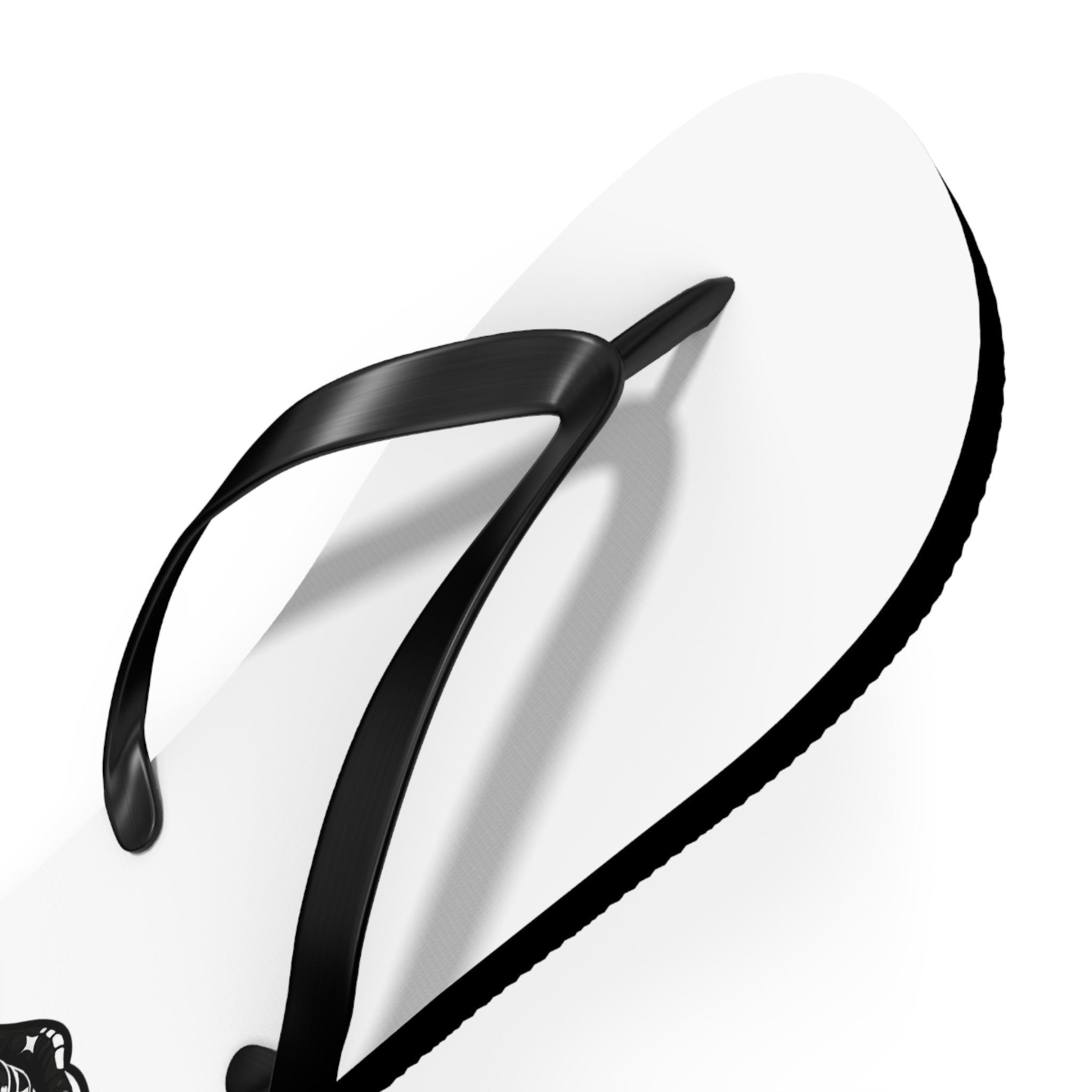 White and Black Sweet Route Logo Summer Beach Sandals