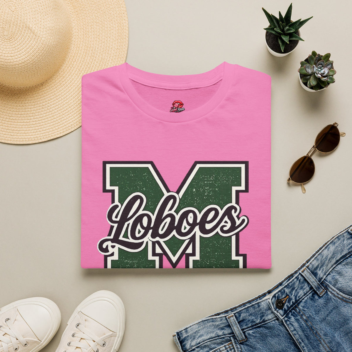 Loboes M Vintage Letterman T‑Shirt