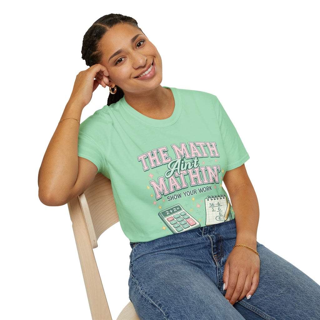 The Math Ain’t Mathin’ Teacher T-Shirt | Funny Math Teacher Graphic Tee | Retro Classroom Shirt | Back to School Gift