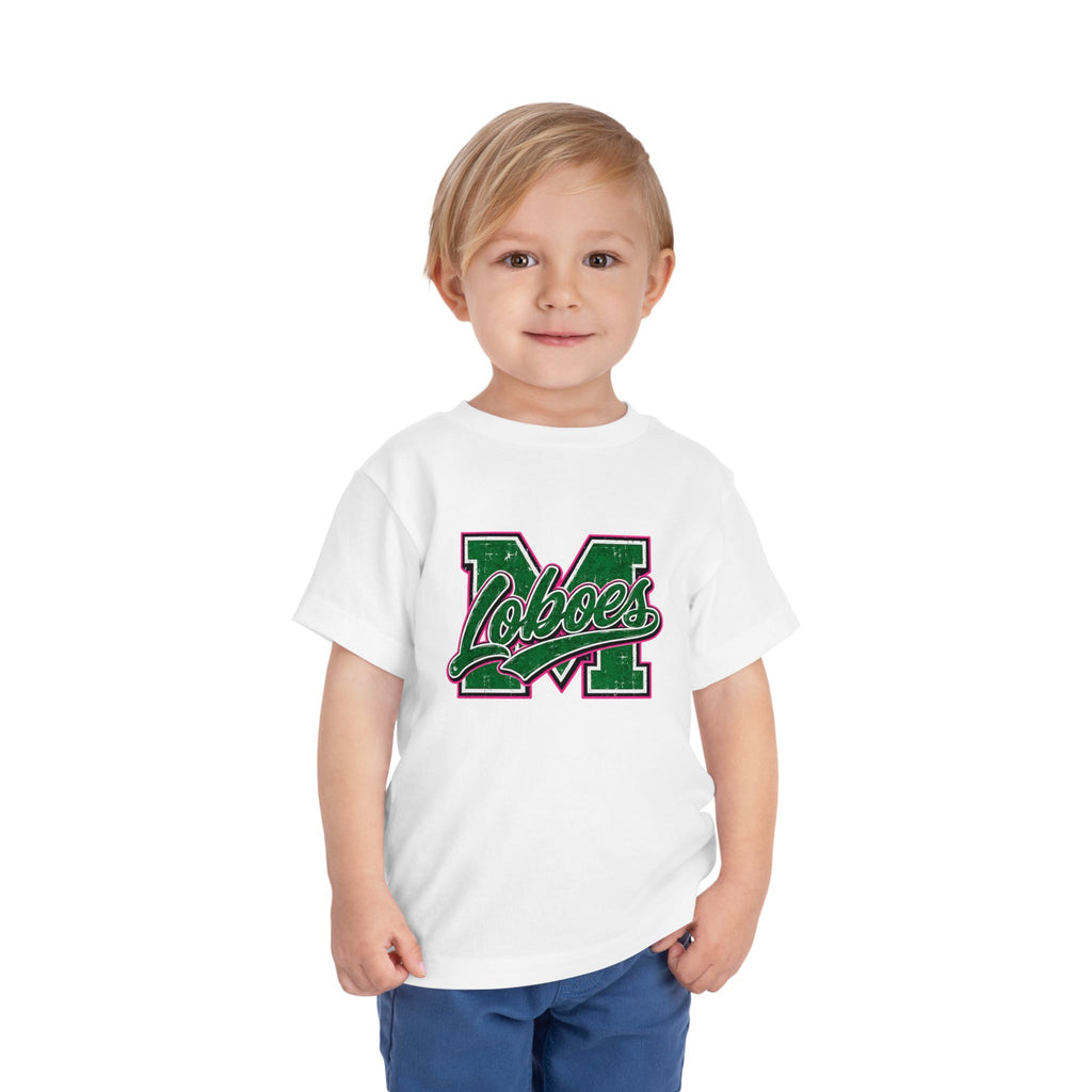 Loboes M Green Script Toddler Tee