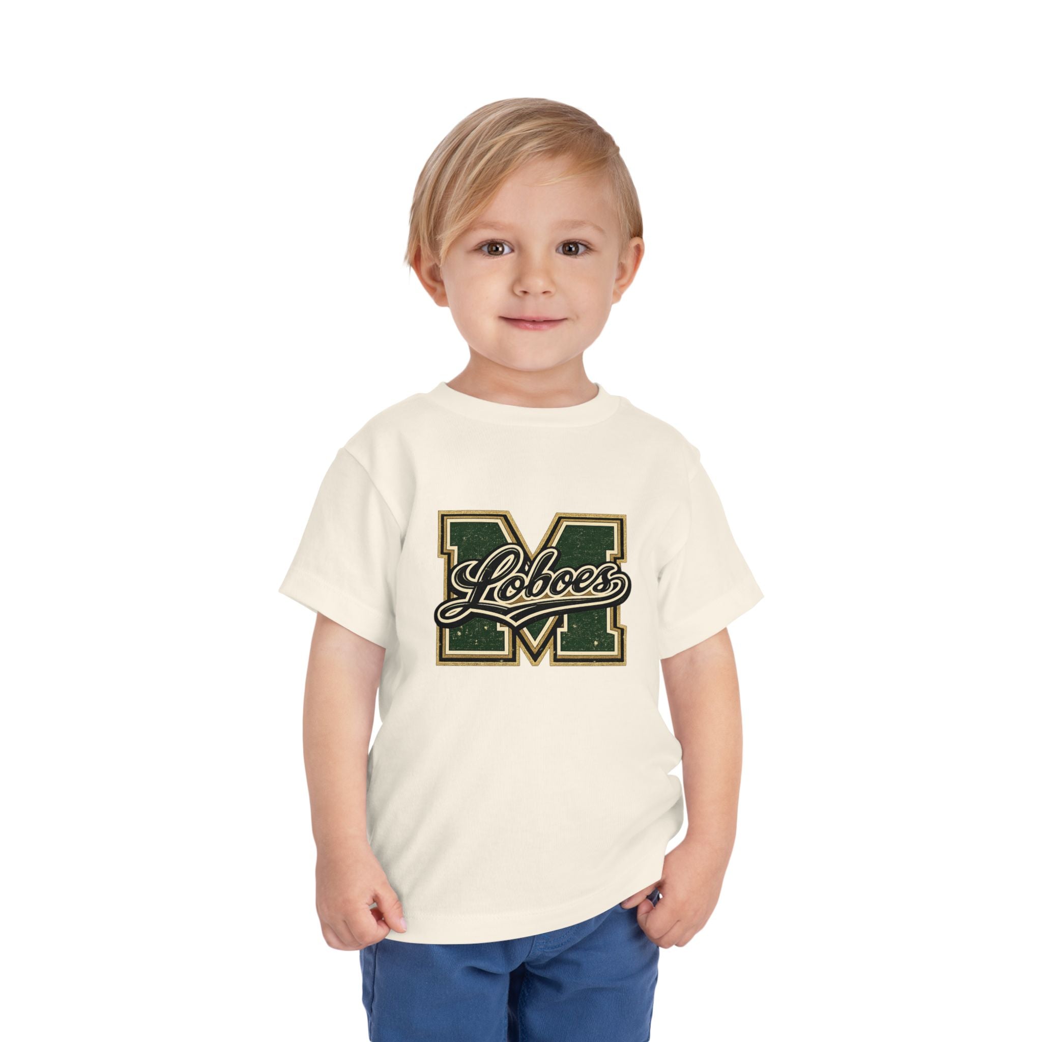 Toddler Tee Green Vintage Letterman Logo