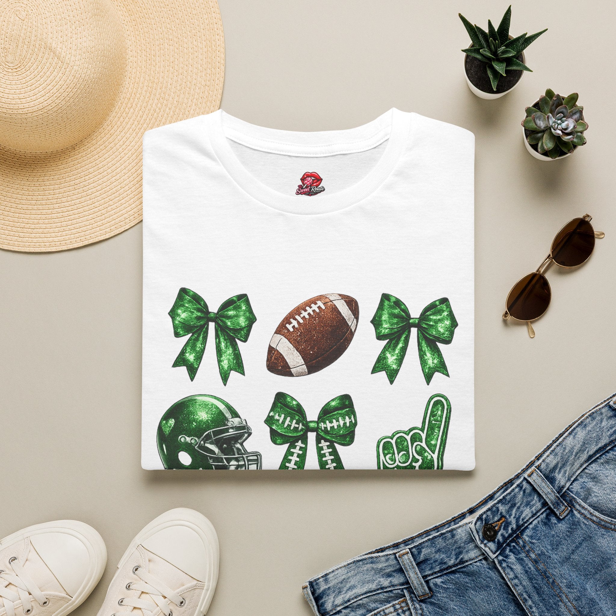 Football Cheer Bow T-Shirt