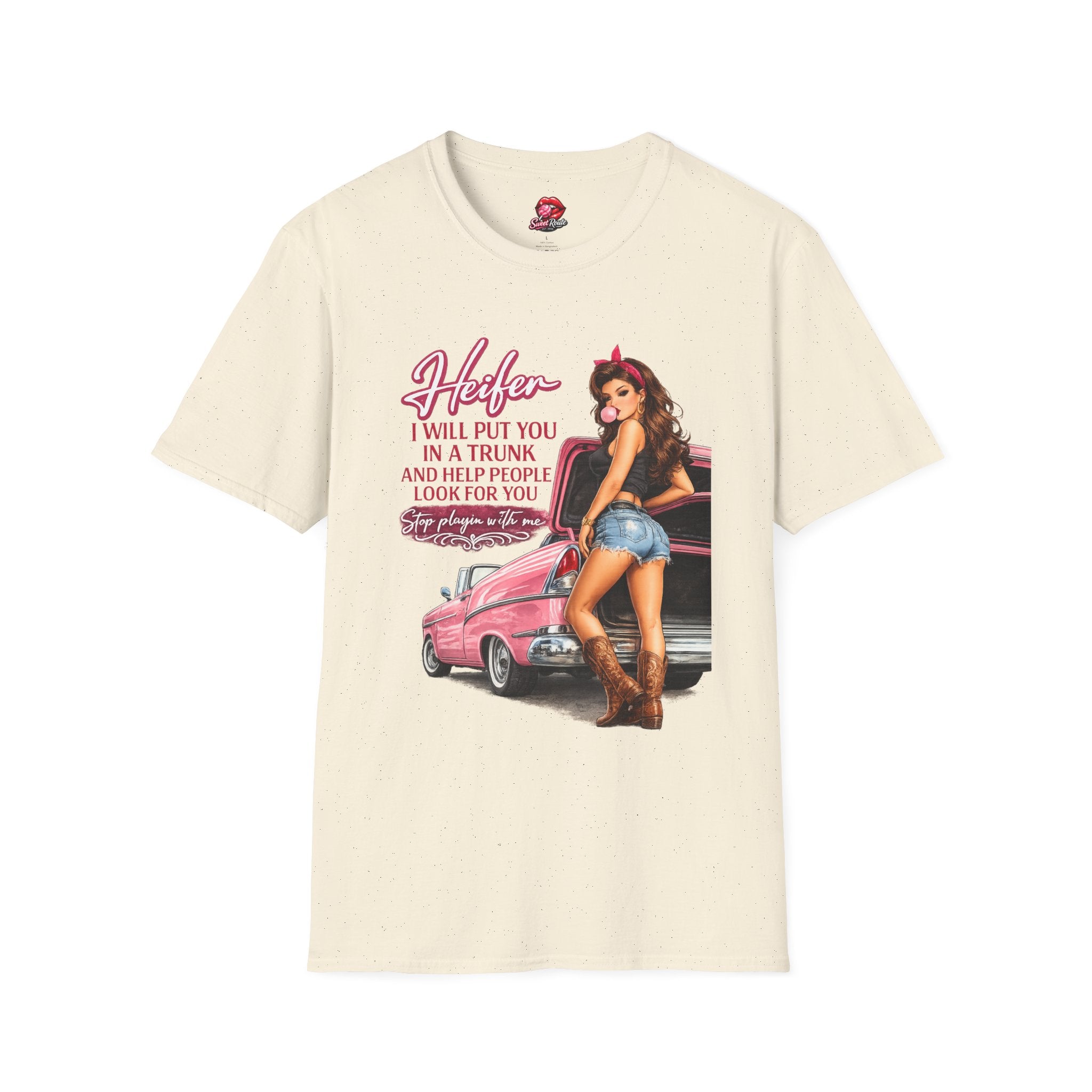 Heifer Pinup Girl Illustration T-Shirt