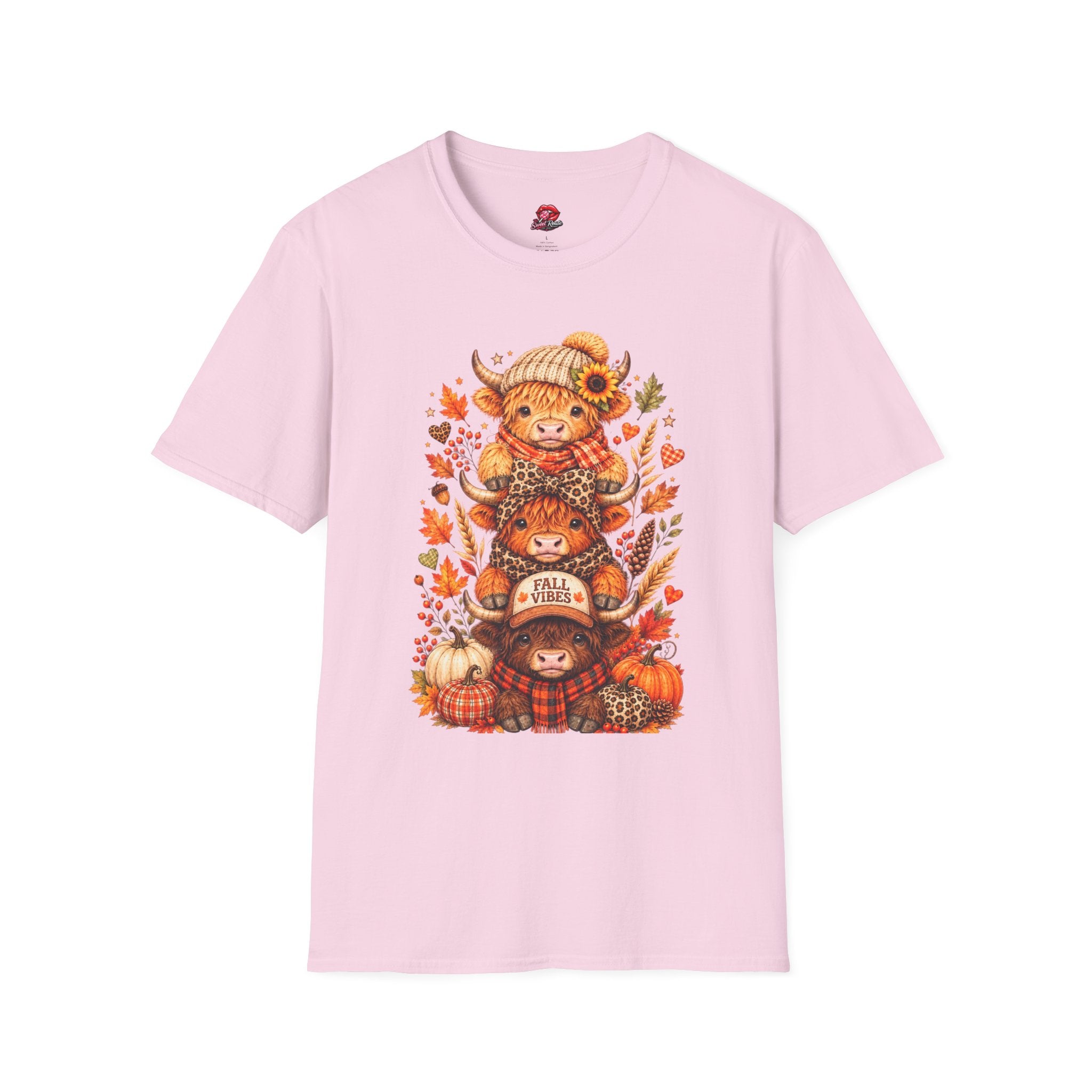 Autumn Highland Cow Stack T-Shirt