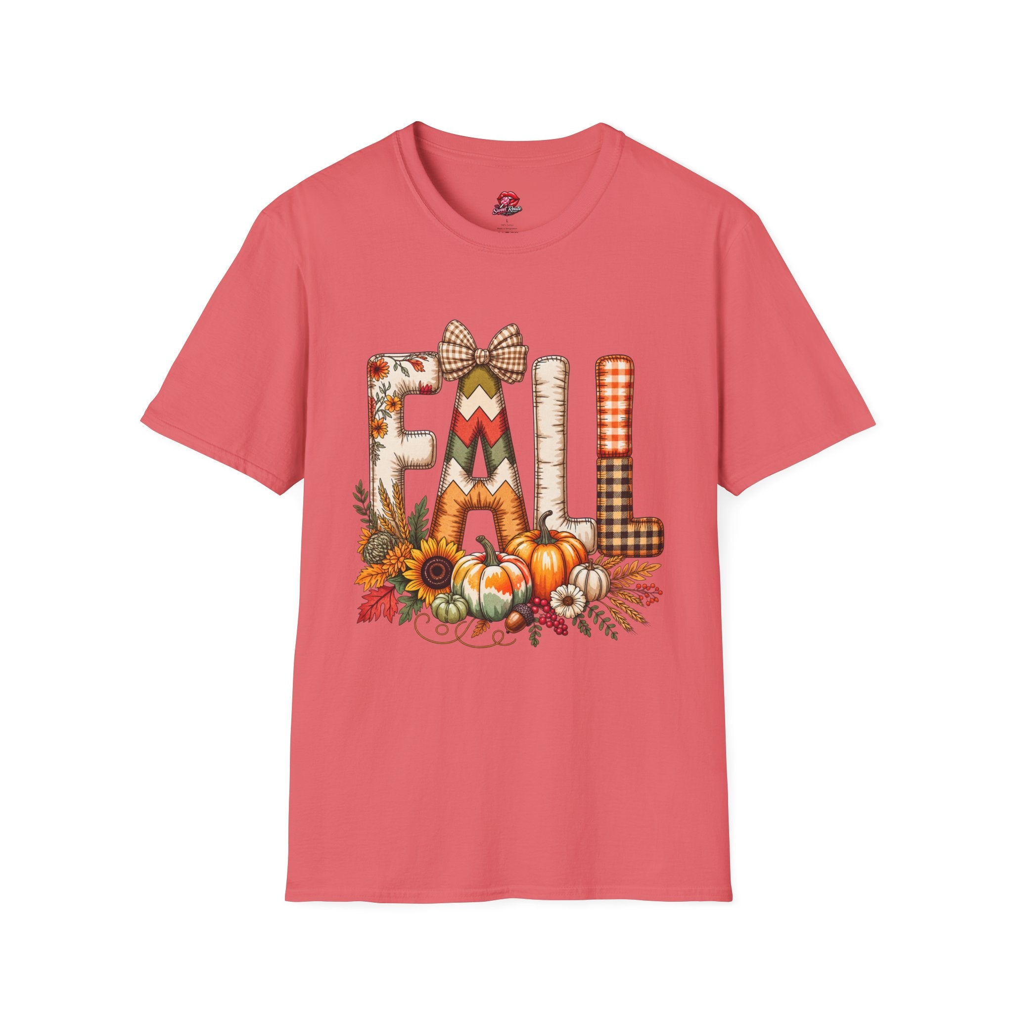 Pumpkin, Plaid & Floral Autumn Tee