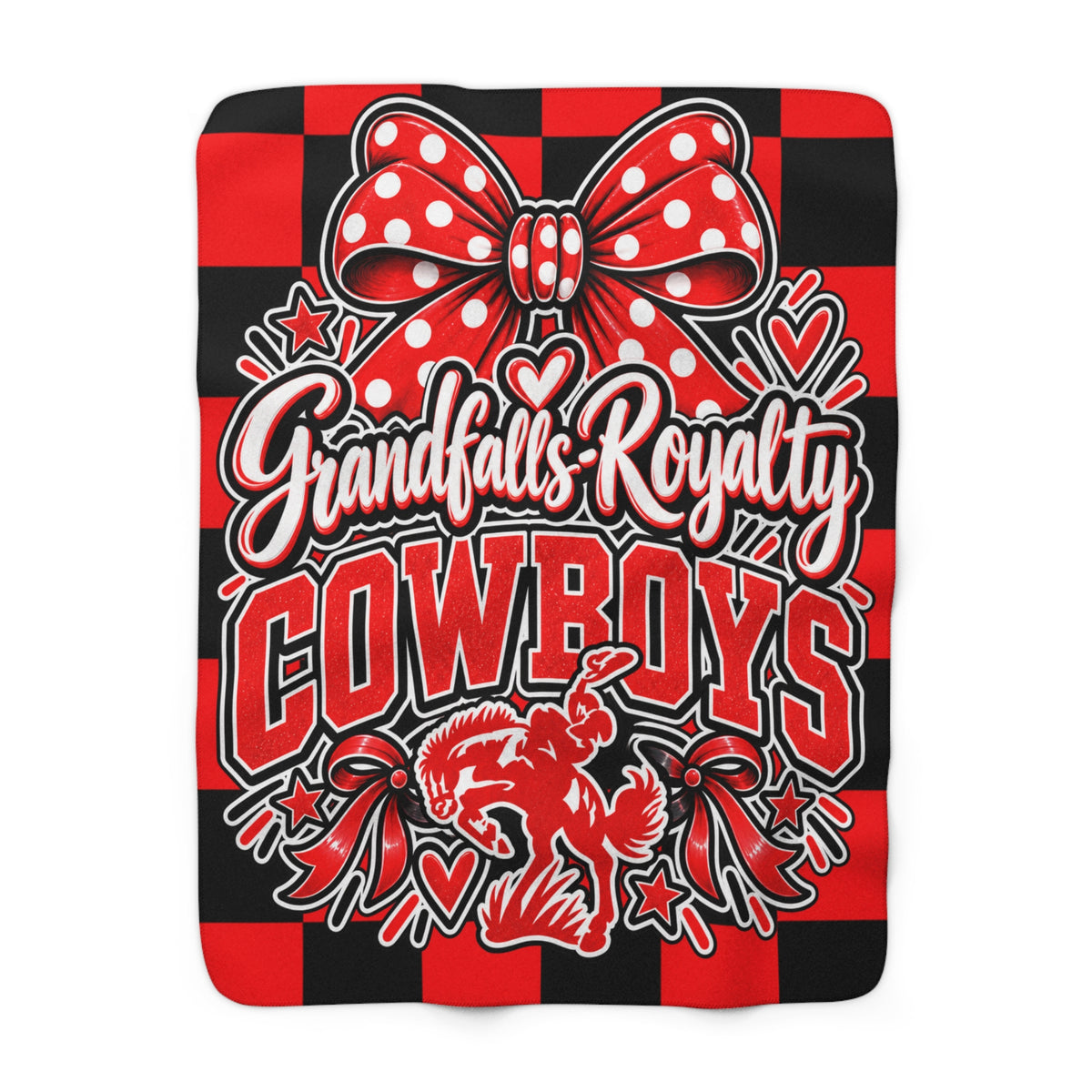 Grandfalls Royalty Cowboys Sherpa Fleece Blanket