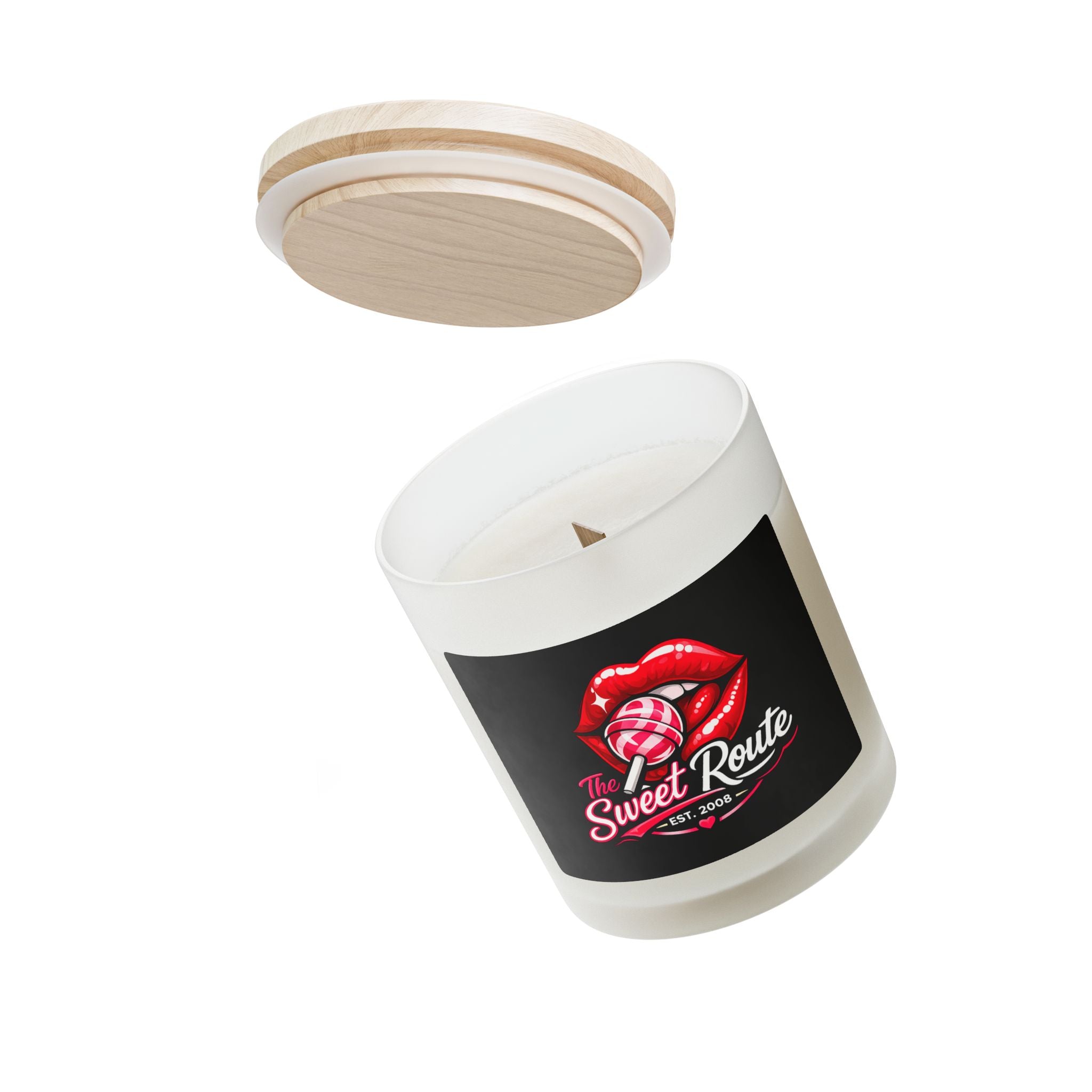 Classic Sweet Route Frosted Glass Candle, 11oz