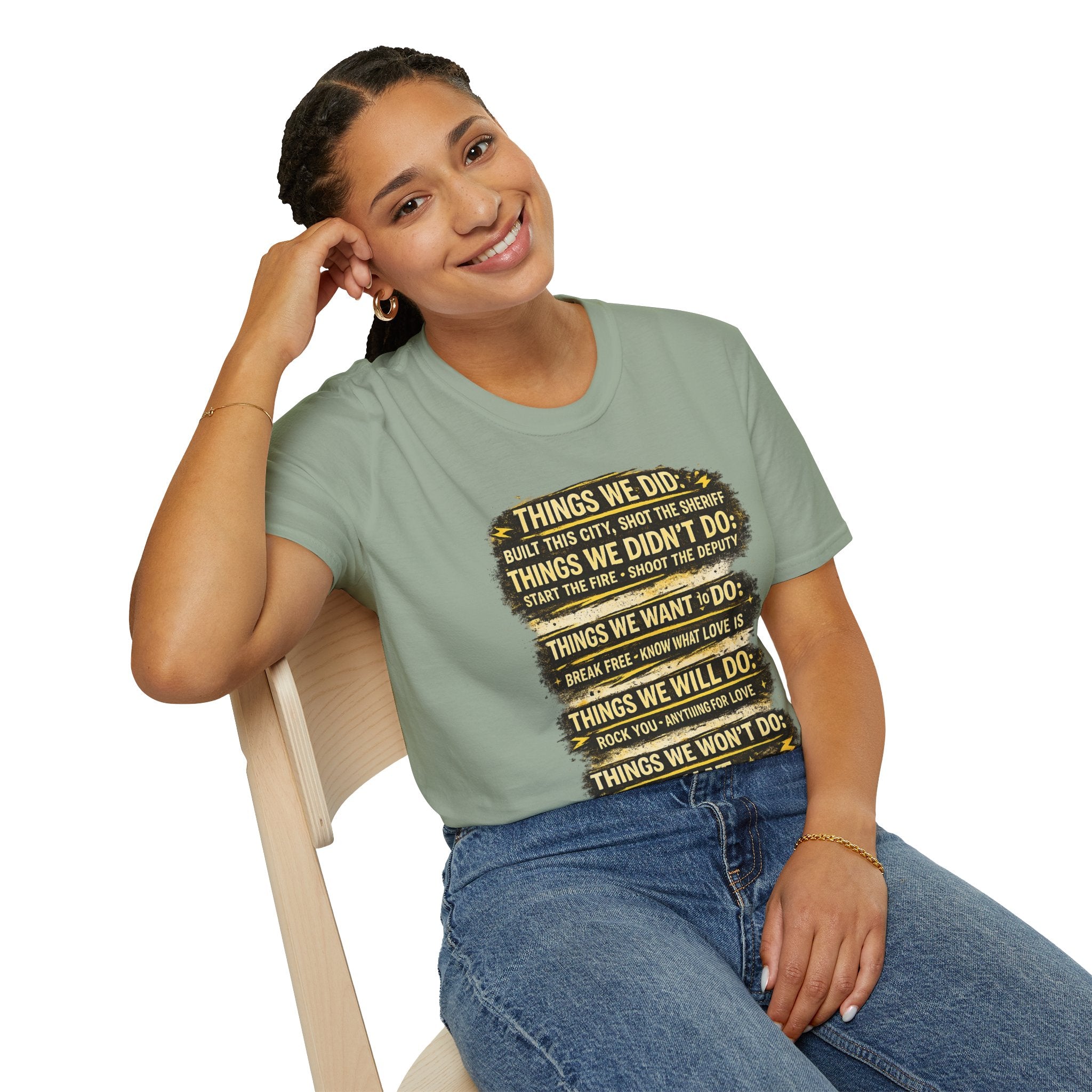 Retro Song Lyric T‑Shirt