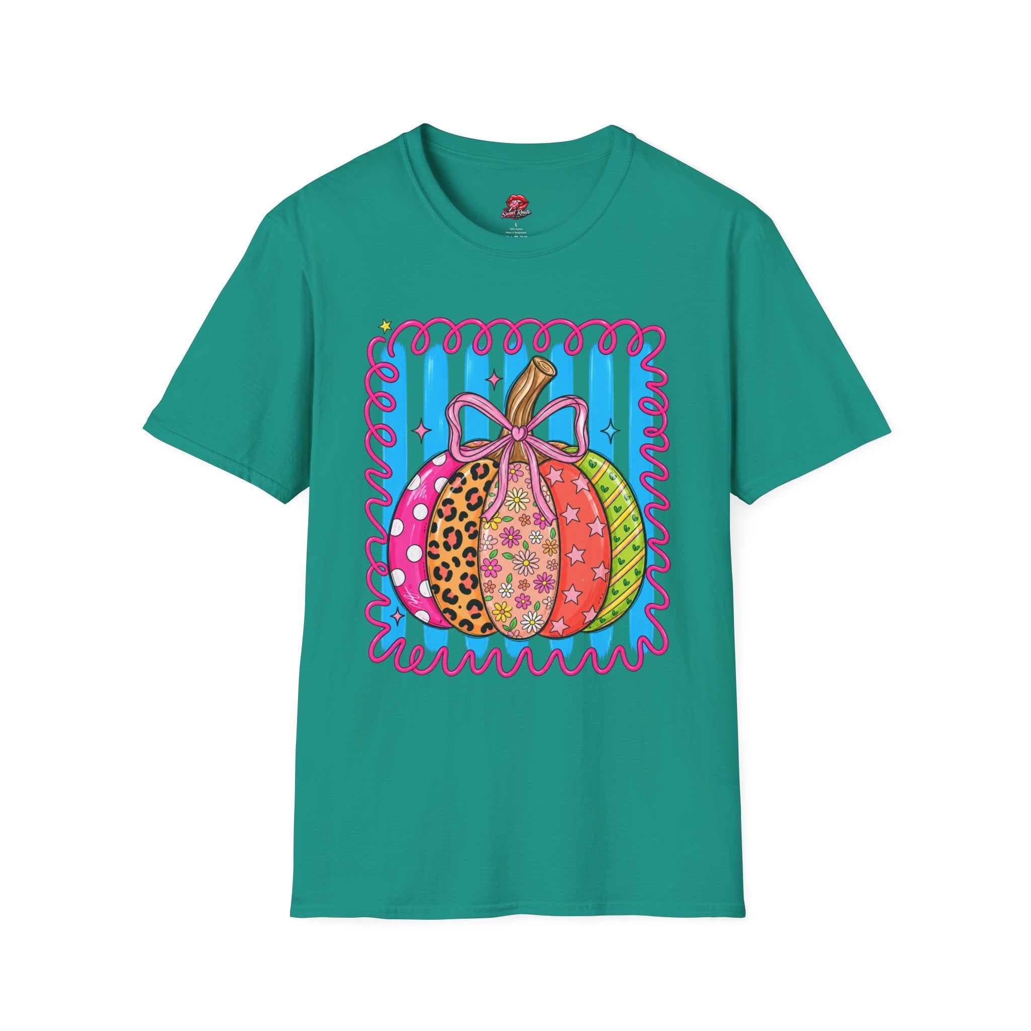 Colorful Patterned Pumpkin T-Shirt