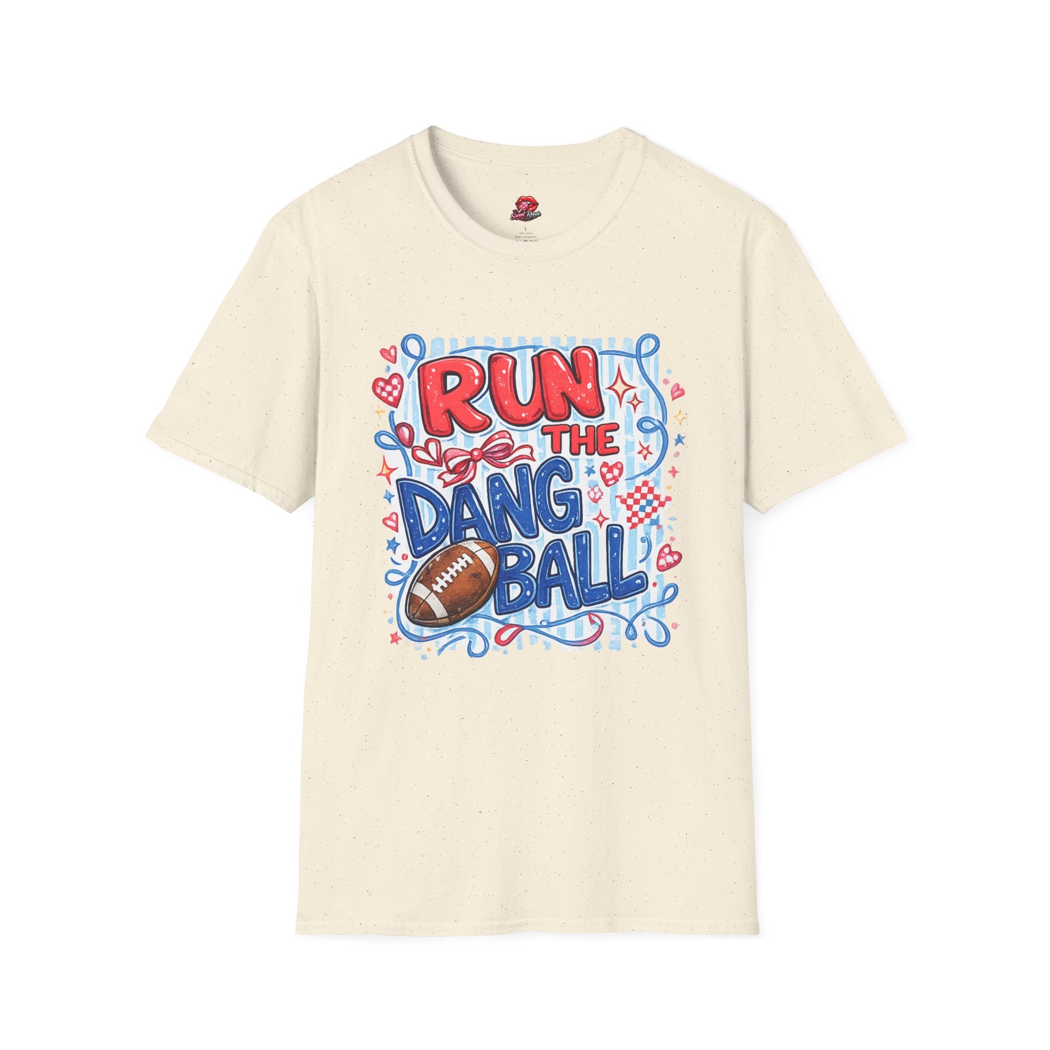 Run the Dang Ball T-Shirt | Funny Football Graphic Tee | Retro Game Day Shirt
