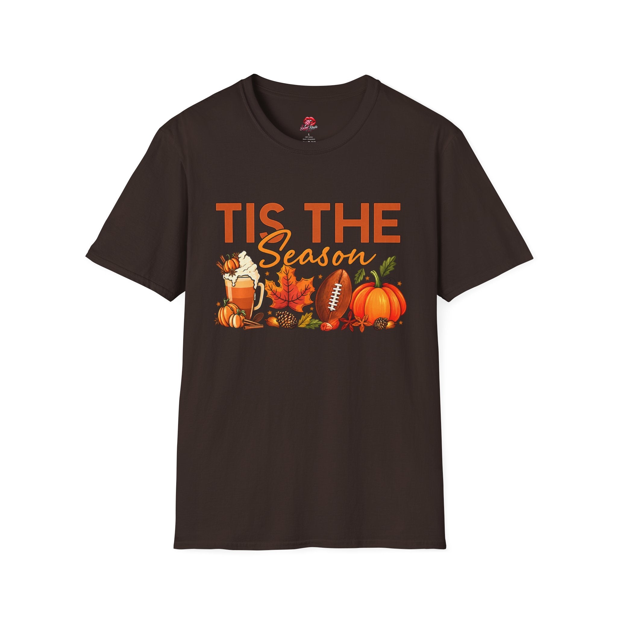 Tis The Season Fall Football Pumpkin Tee