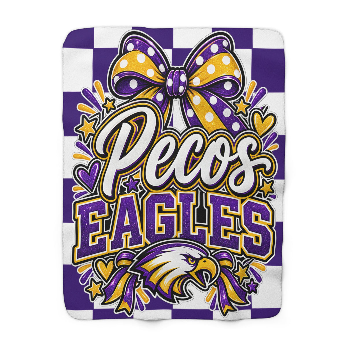 Pecos Eagles Sherpa Fleece Blanket