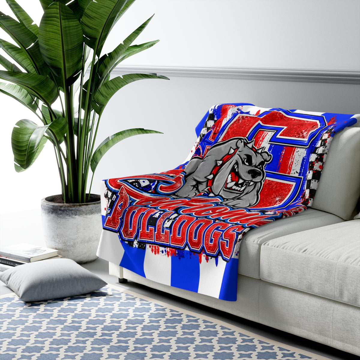Coahoma Bulldogs Sherpa Fleece Blanket