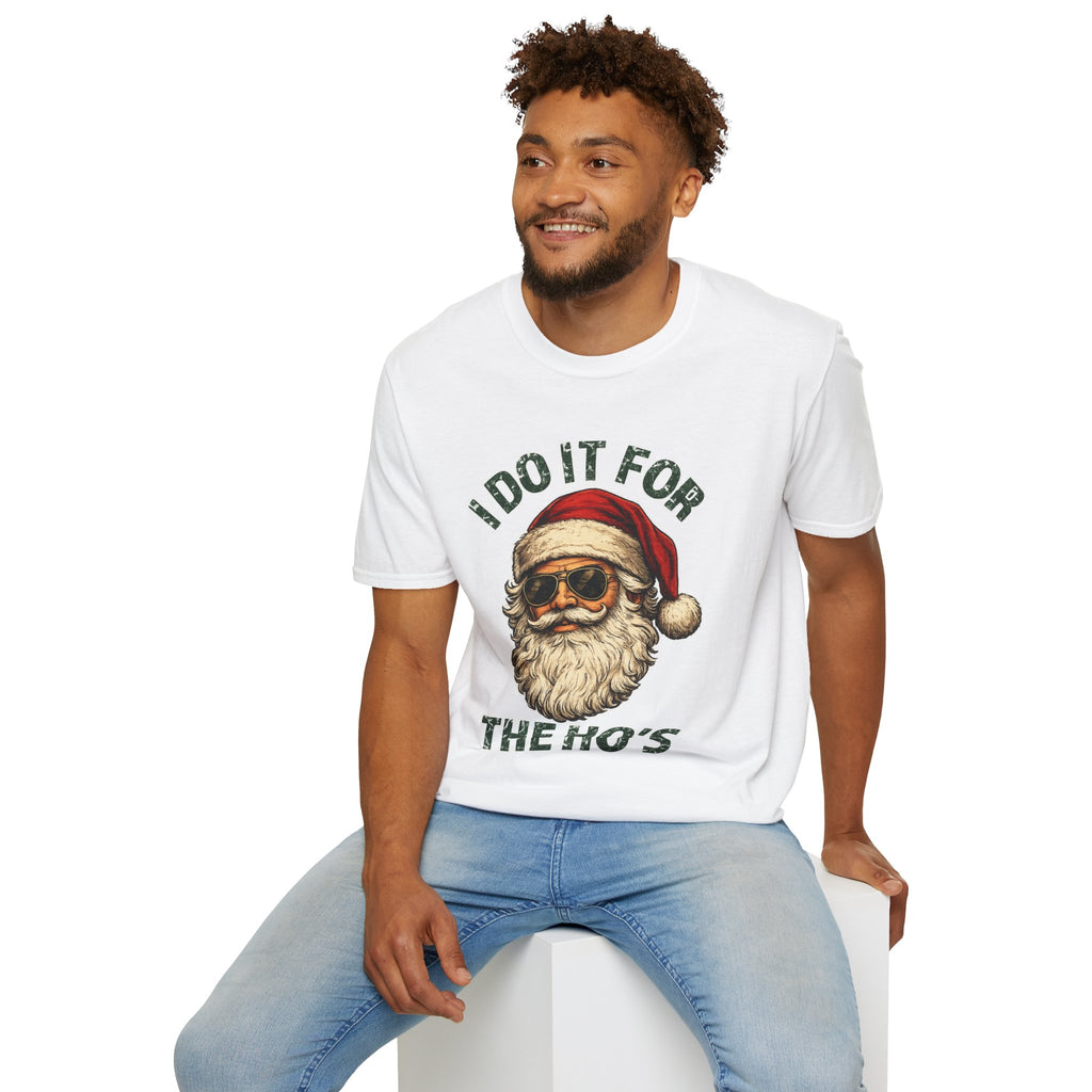 I Do It For The Ho's Santa Face T-Shirt