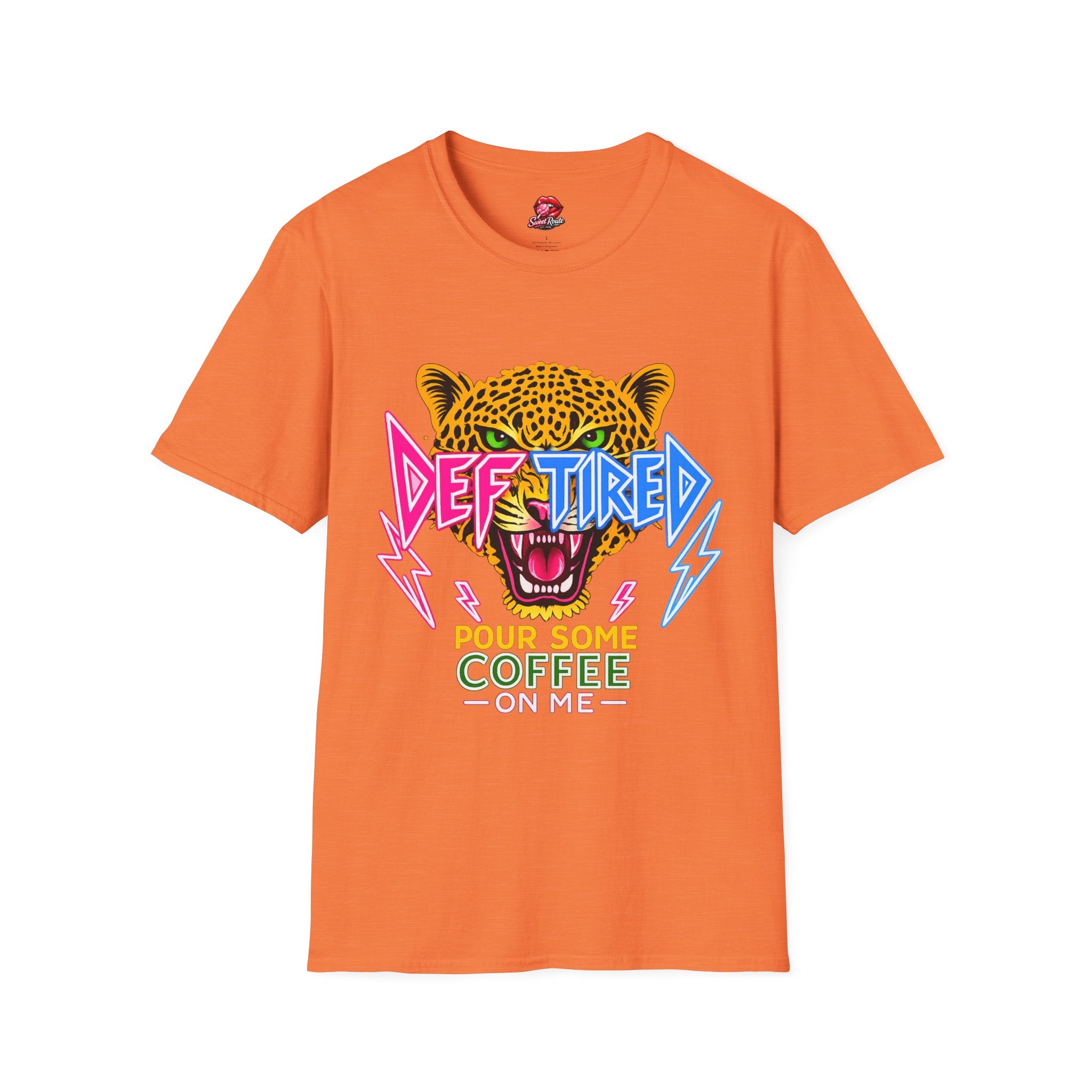 Def-Tired Leopard graphic tee