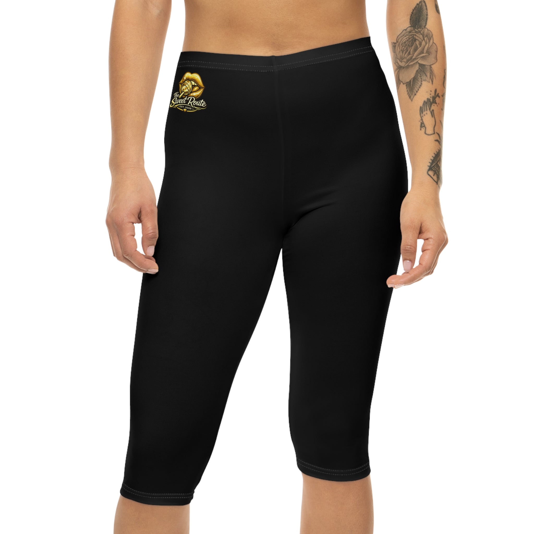 Black Capri Leggings for Women