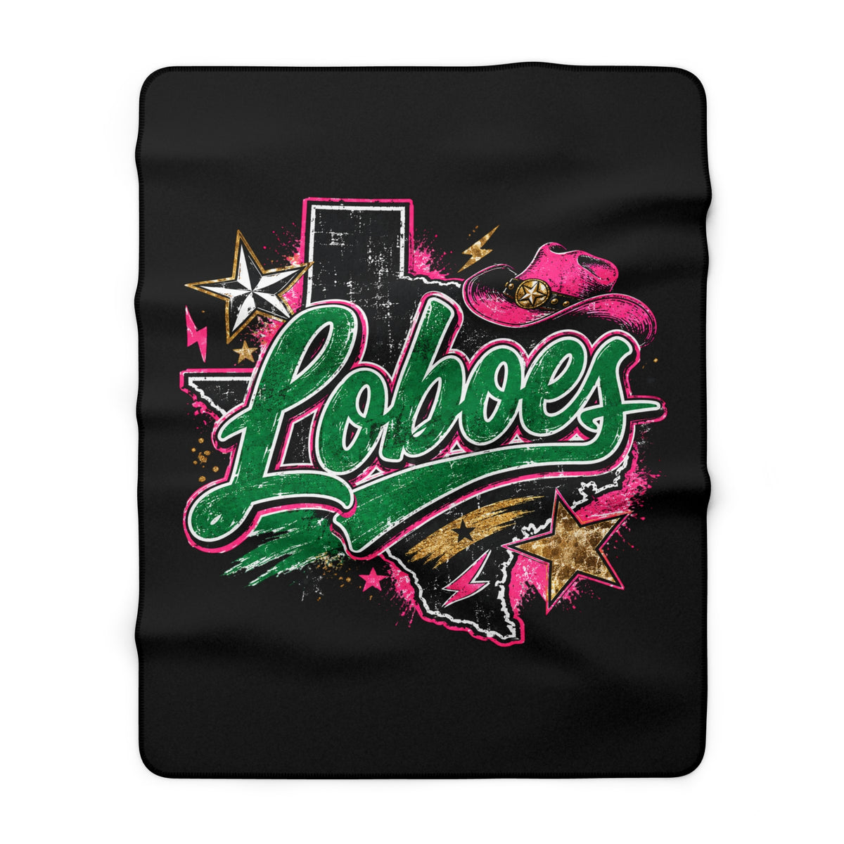 Loboes Texas Sherpa Fleece Stadium Blanket