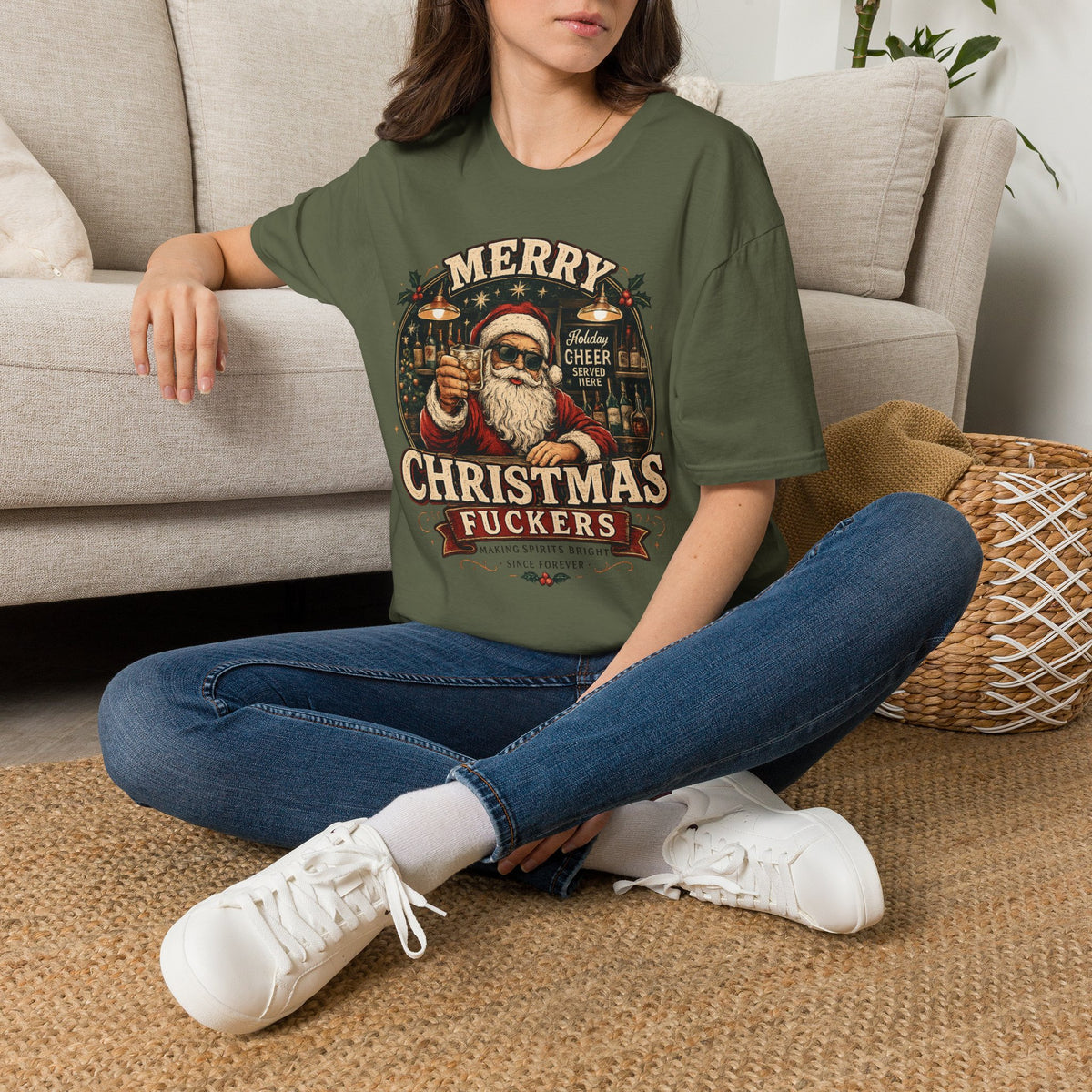 Merry Christmas Santa Illustration T-Shirt