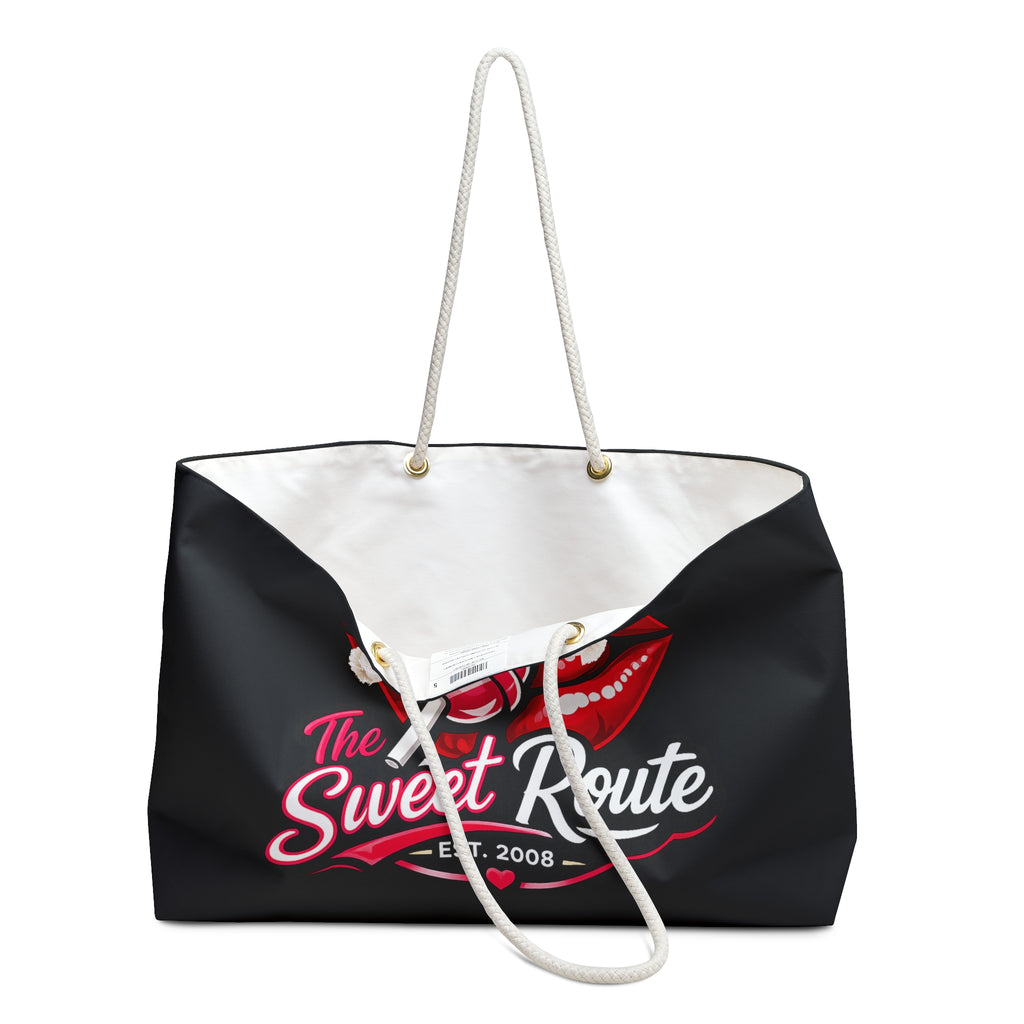 Sweet Route Logo Black Weekender Bag