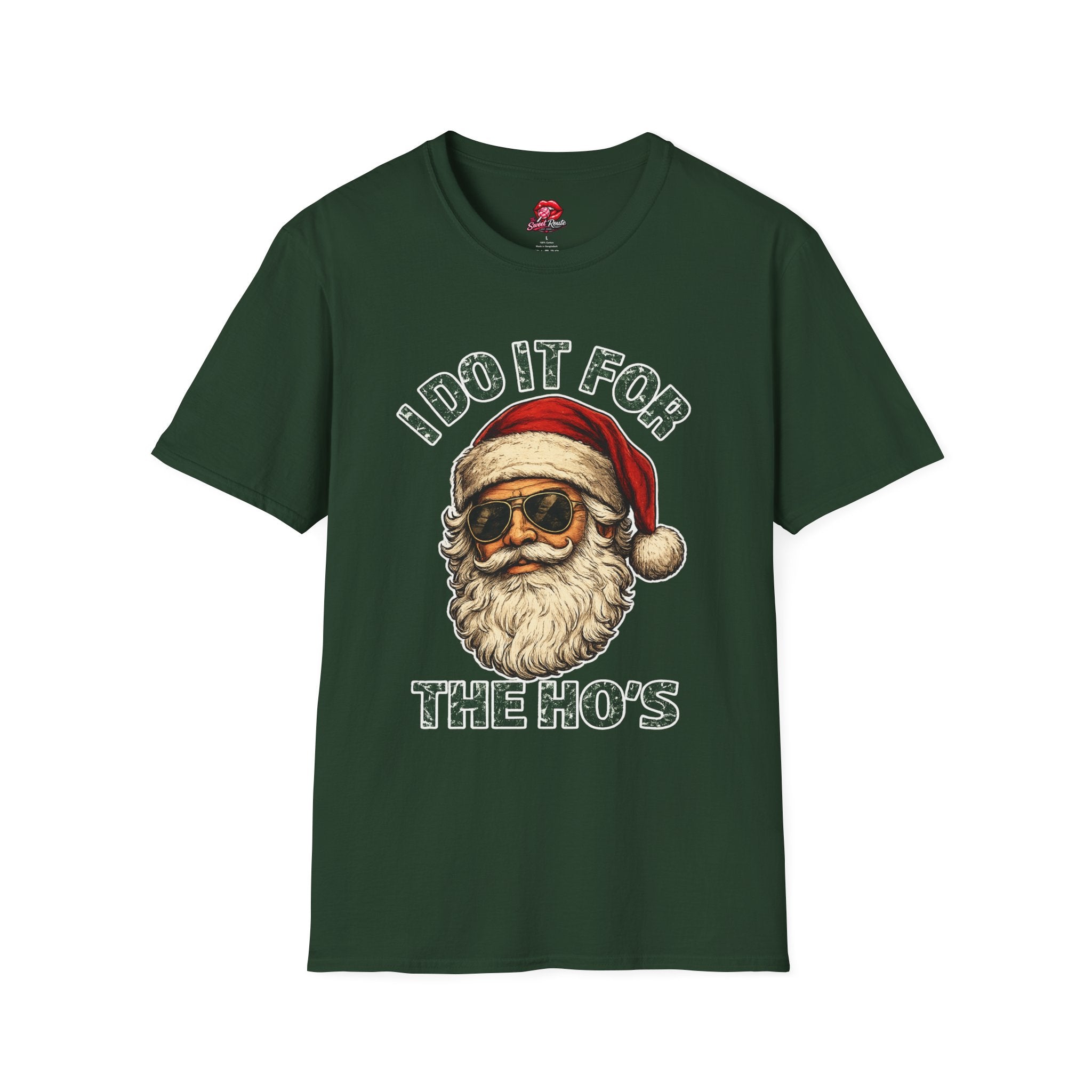 I Do It For The Ho's Santa Face T-Shirt