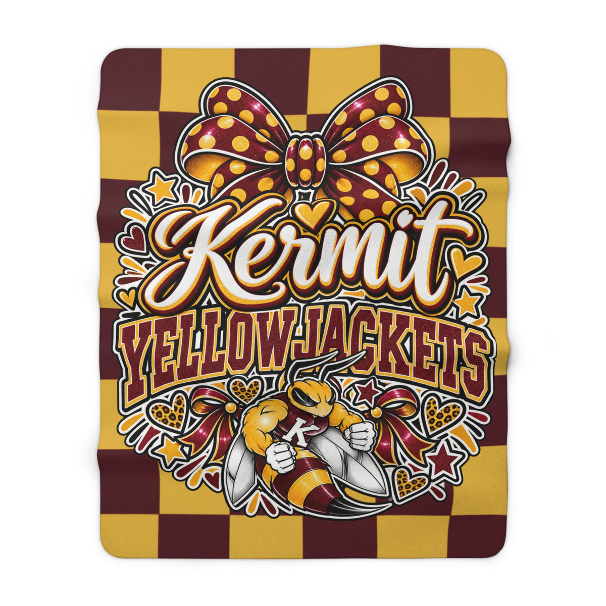 Kermit Yellowjackets Sherpa Fleece Blanket