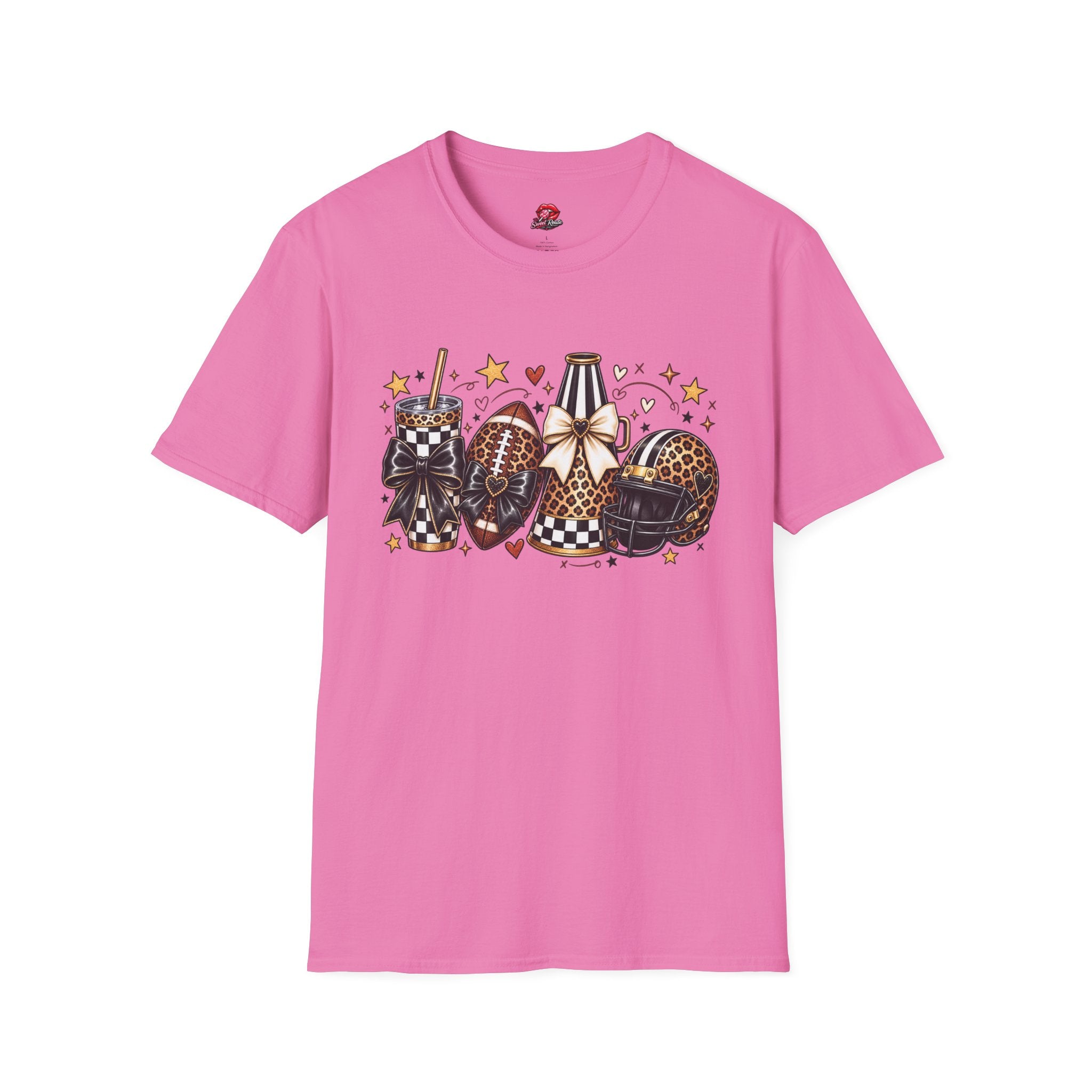 Leopard Game Day Football & Cheer Graphic T-Shirt