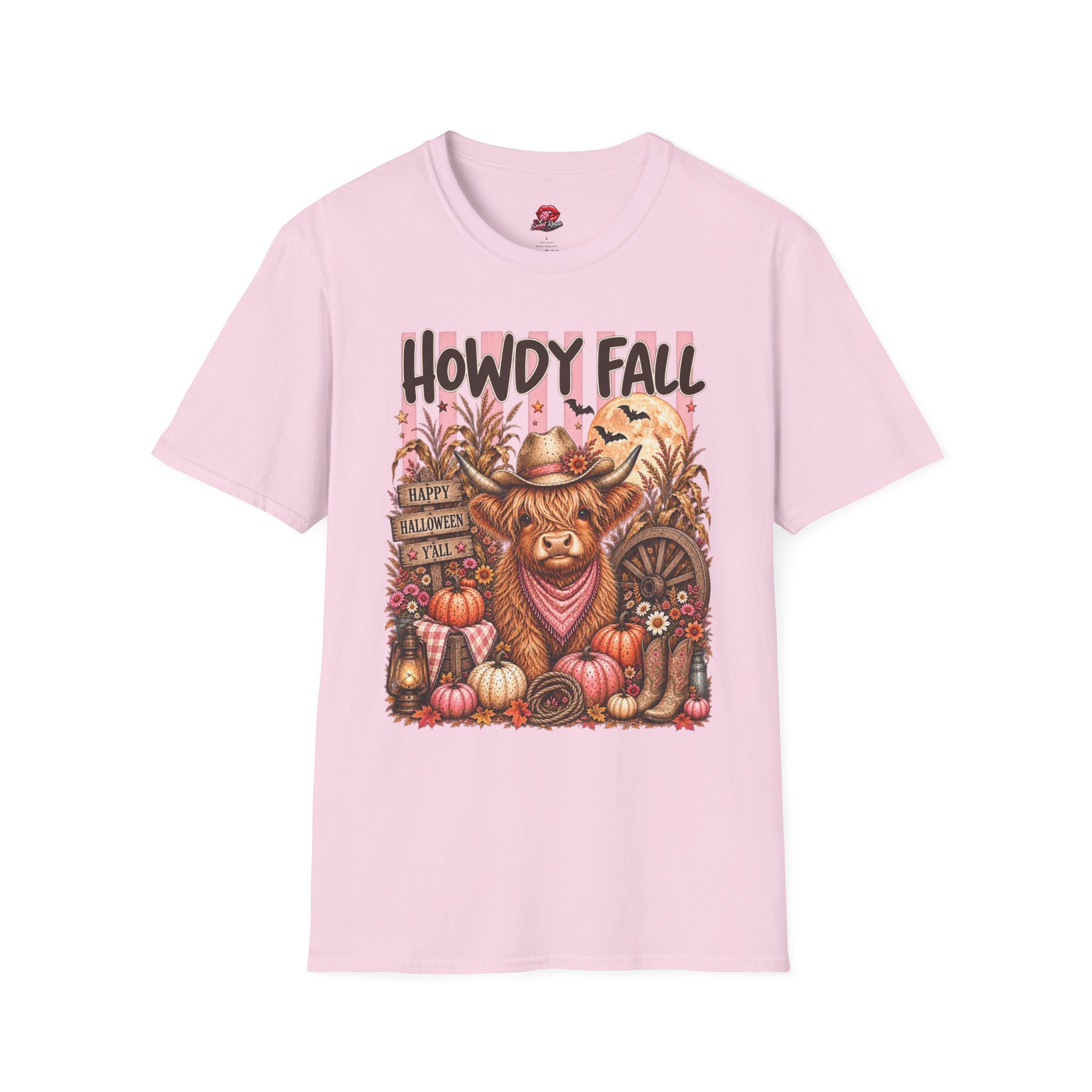 Cute Country Halloween Pumpkin Cowgirl Tee