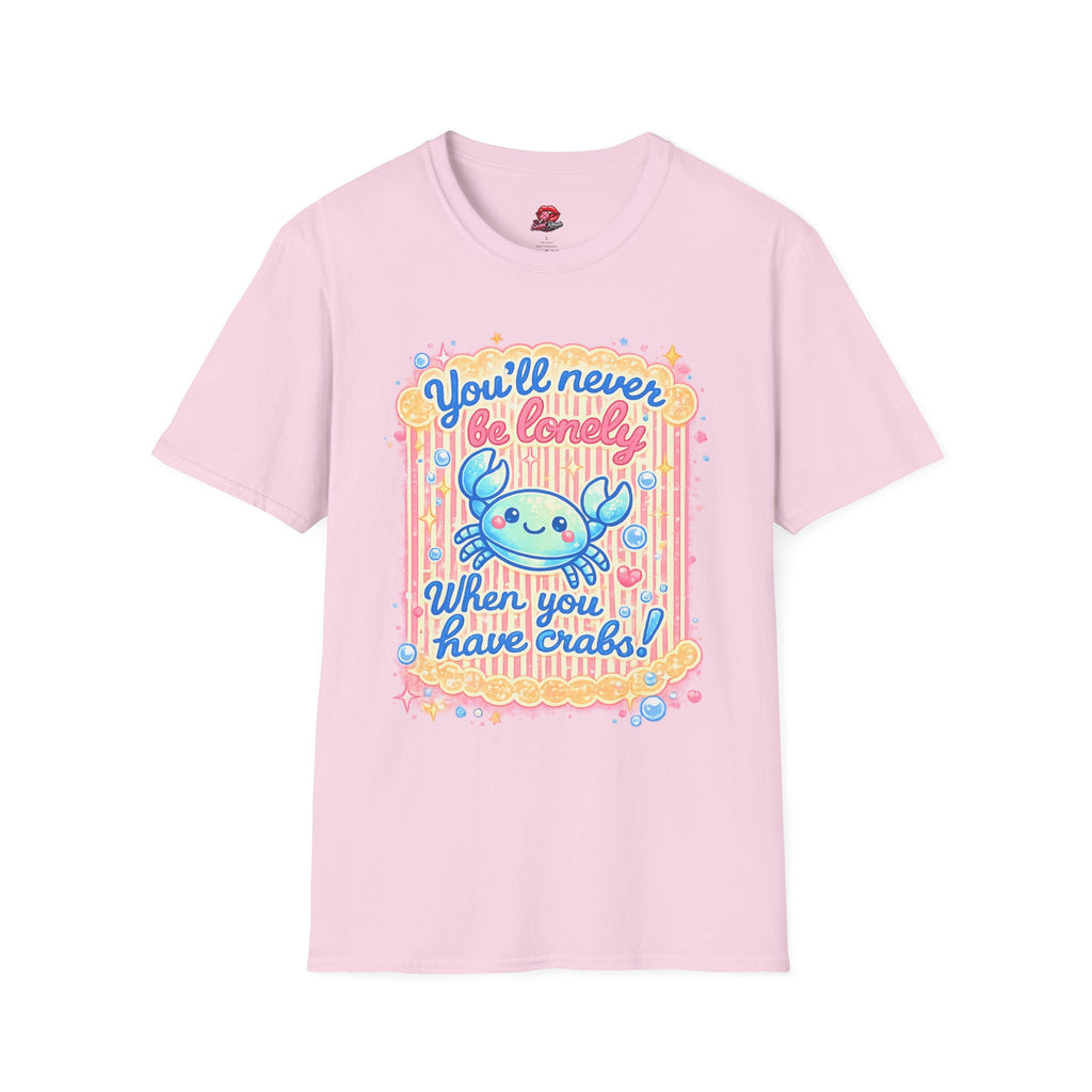 You'll Never Be Lonely Crab T-Shirt — Cute Kawaii Crab Graphic Tee