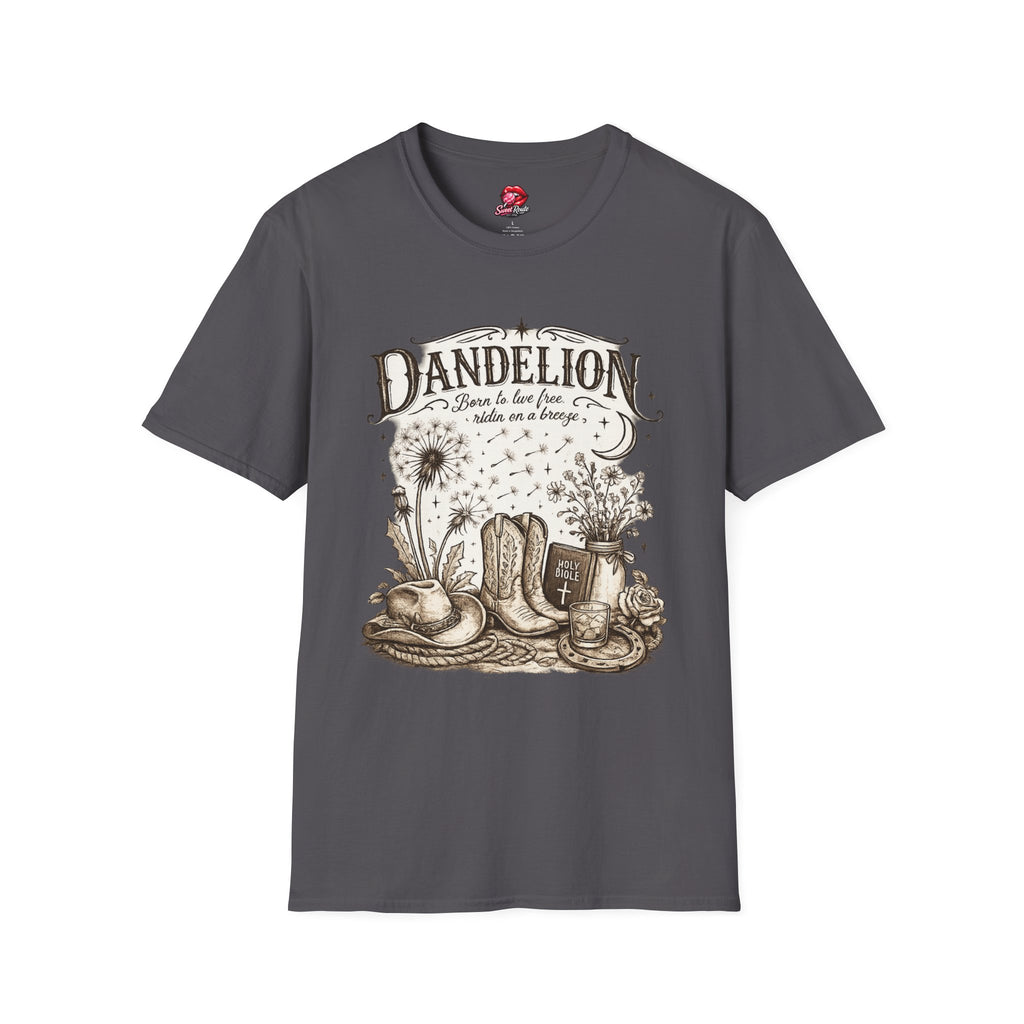 Dandelion floral boots graphic T-Shirt