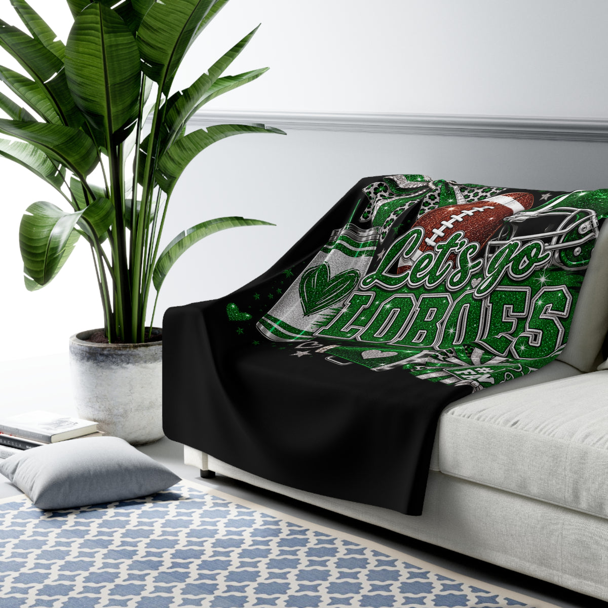 Let’s Go Loboes Sherpa Fleece Blanket