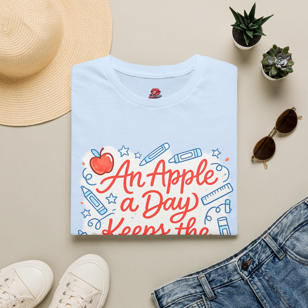 An Apple a Day Keeps the Subs Away Teacher T-Shirt | Funny Substitute Teacher Tee | Back to School Gift | Cute Classroom Graphic Shirt