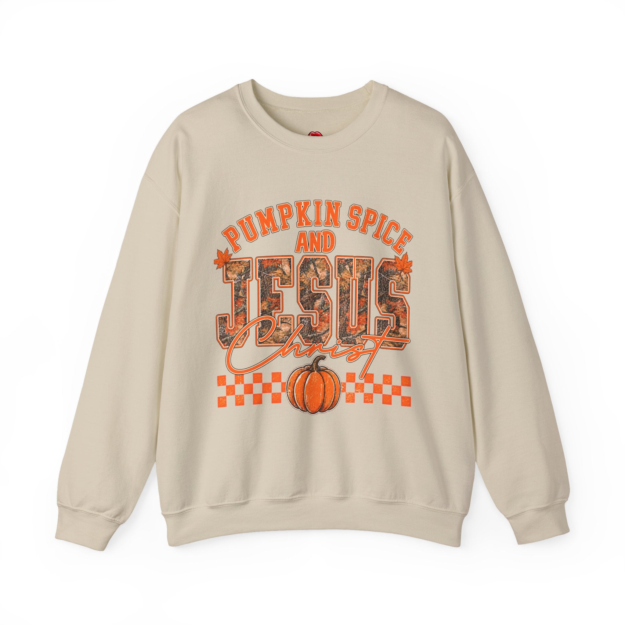 Pumpkin Spice and Jesus Crewneck Sweatshirt — Fall Christian Graphic Pullover
