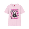 BOO Ghost Face with Pink Hearts T-Shirt