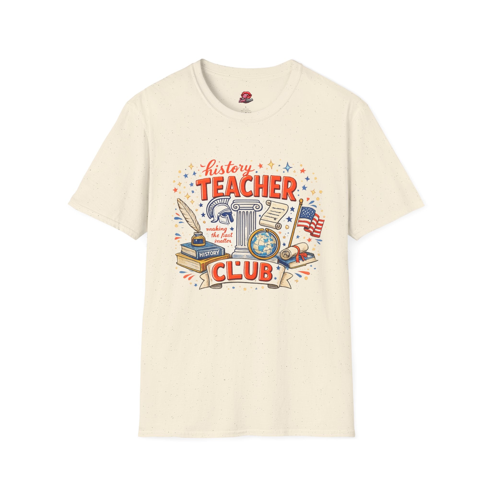 History Teacher Club T-Shirt | Vintage History Teacher Shirt | Retro Classroom Icons Tee | Social Studies Teacher Gift