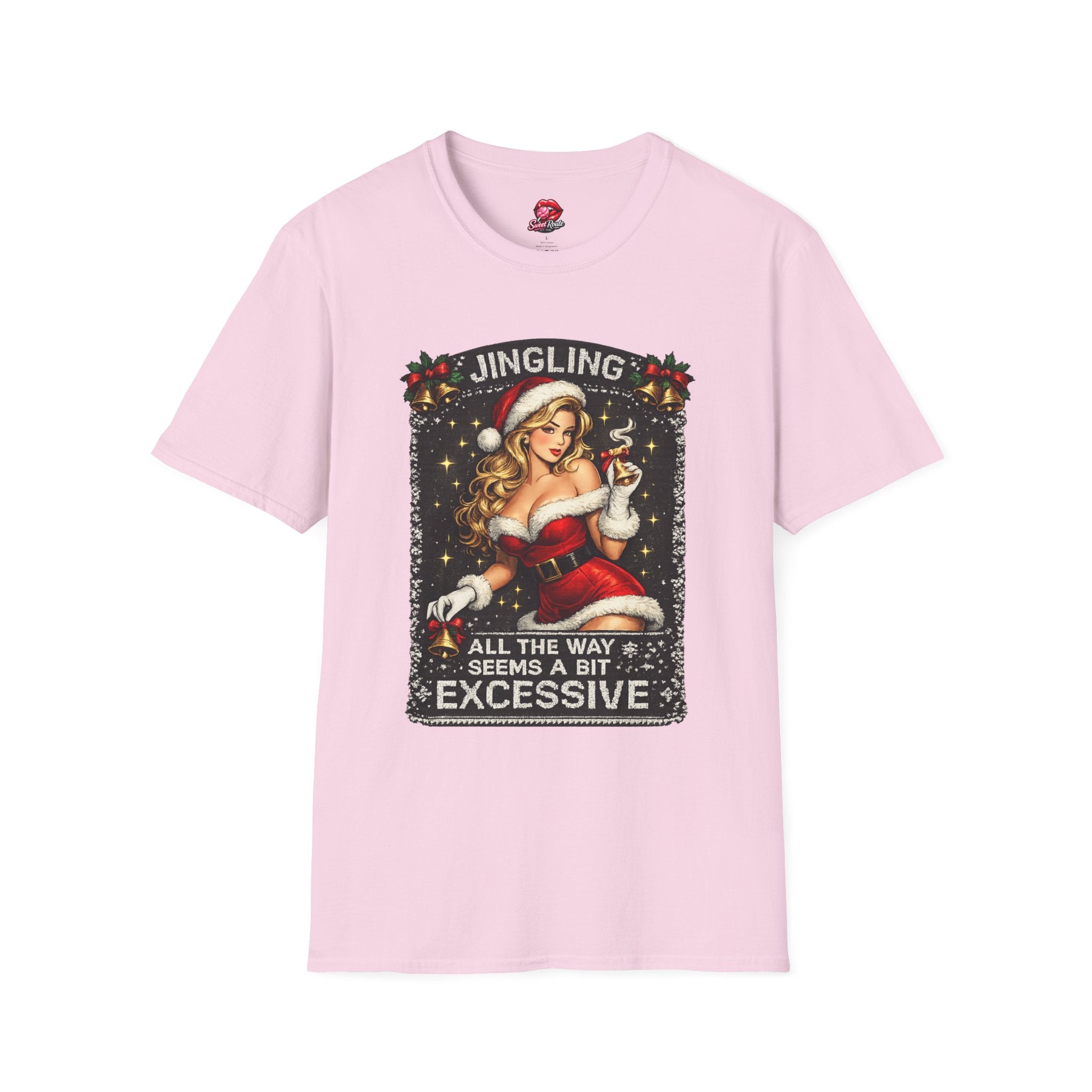 Jingling Pinup Santa Girl T-Shirt