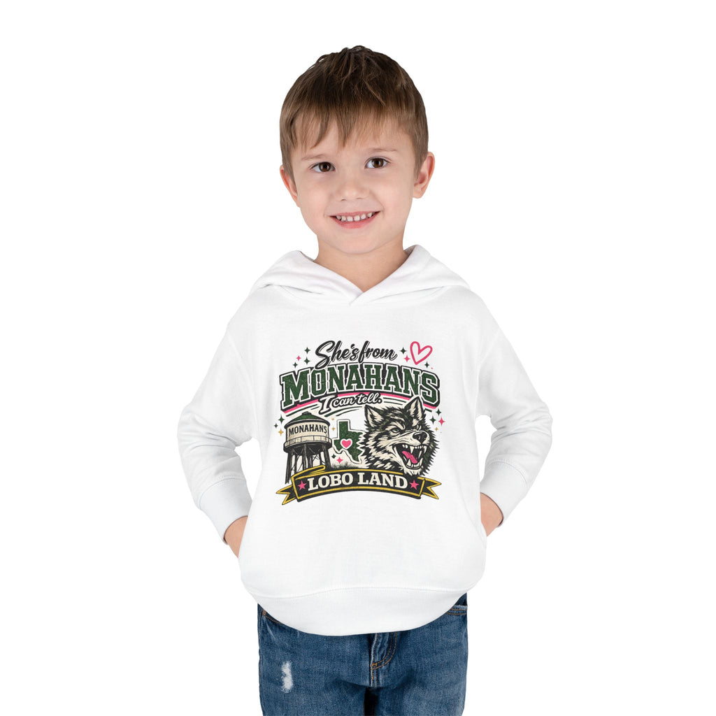 Vintage Worn Toddler Hoodie  Monahans Lobo Land
