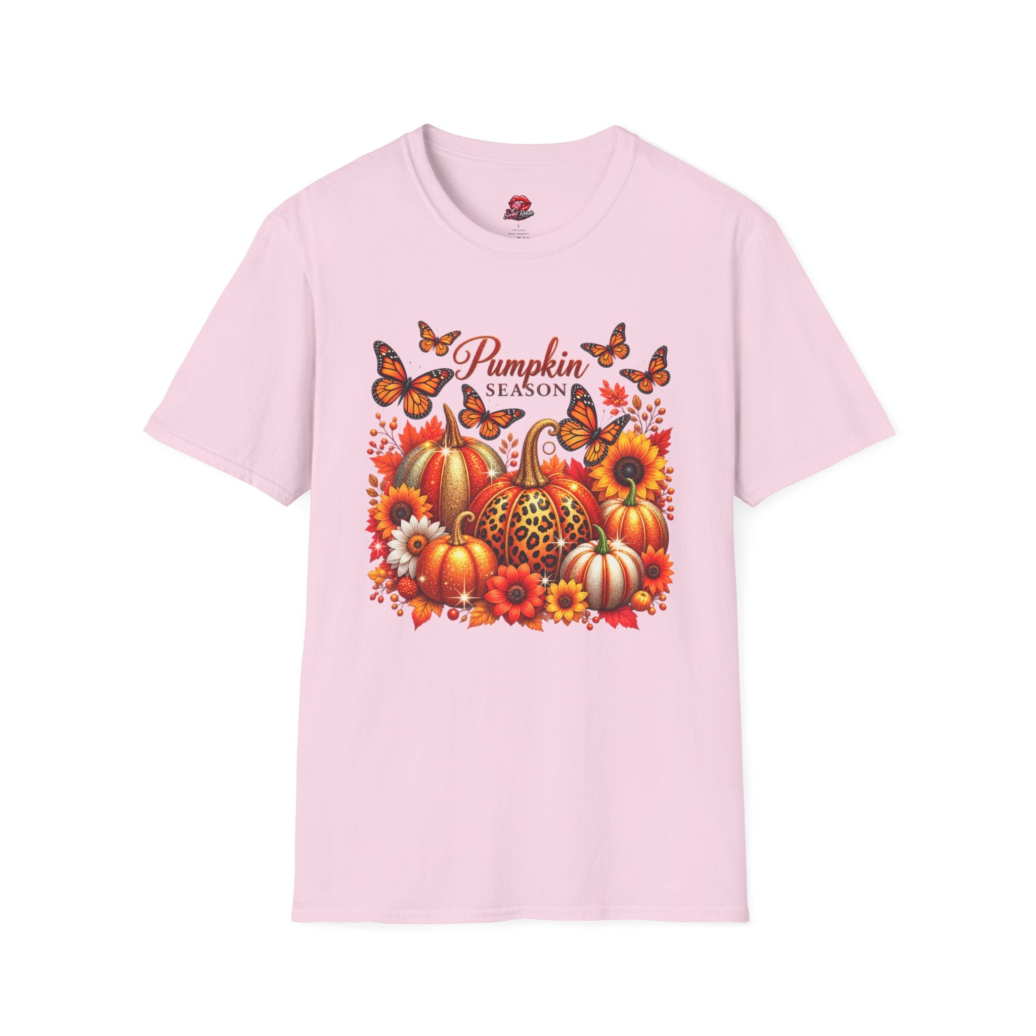 Autumn Pumpkins, Sunflowers & Butterflies Fall Tee