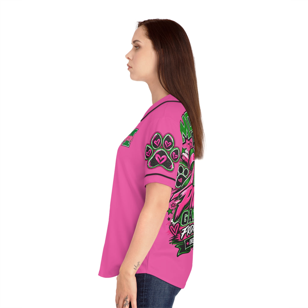 Monahans Loboes Pink Out Game Night Women’s Baseball Jersey