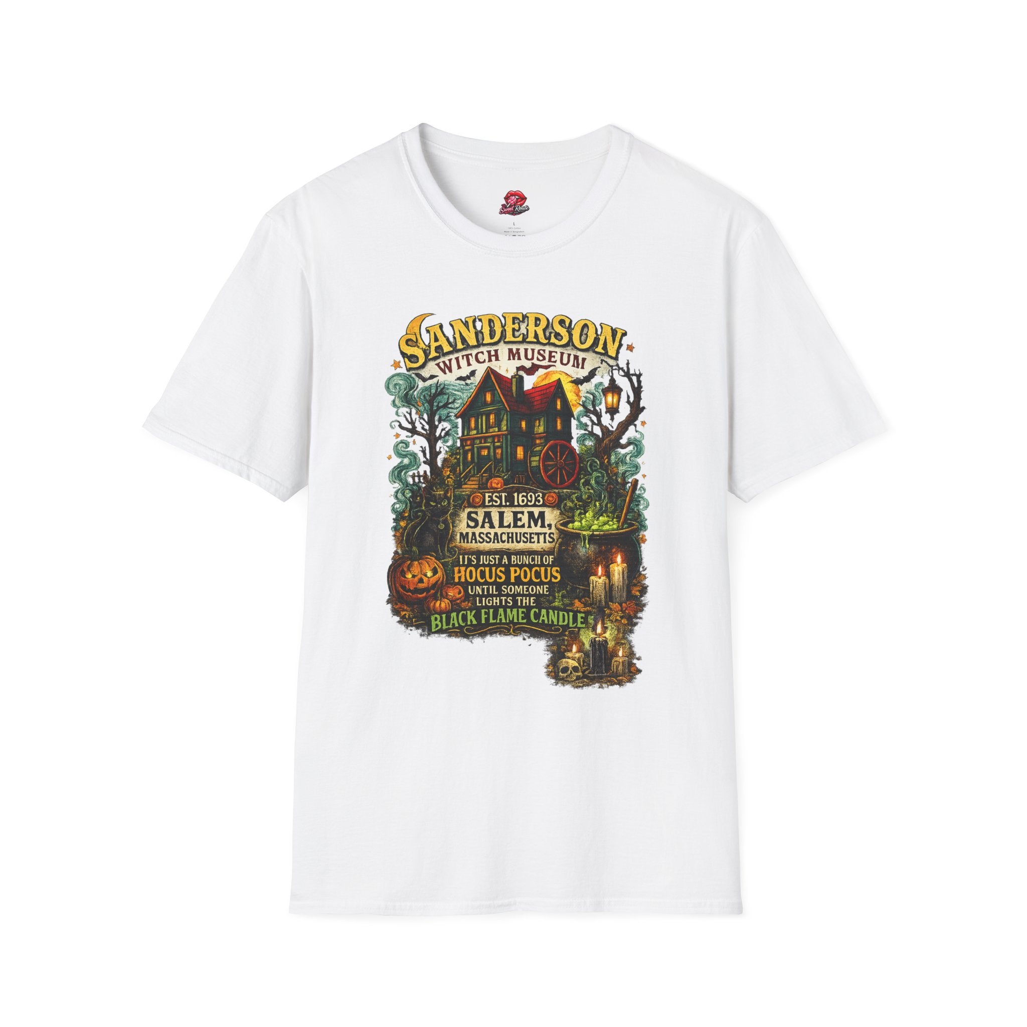 Sanderson Witch Museum Shirt | Vintage Salem Halloween T-Shirt | Witchy Halloween Graphic Tee | Retro Spooky Season Fall Shirt