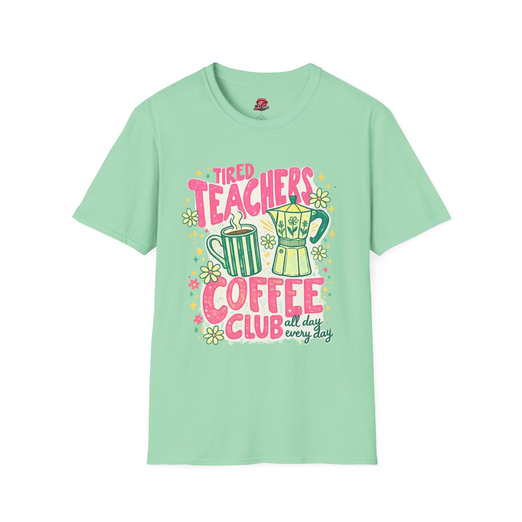 Tired Teachers Coffee Club T-Shirt | Funny Teacher Coffee Shirt | Cute Back to School Tee | Teacher Appreciation Gift
